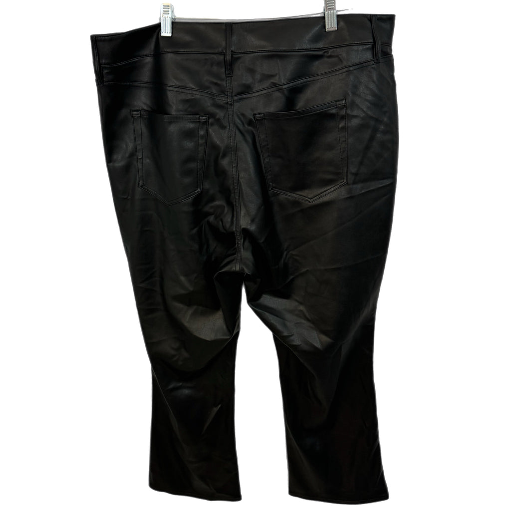 Ann Taylor LOFT Vegan Leather Pants Straight Leg High Rise Black NWT Women Sz 16