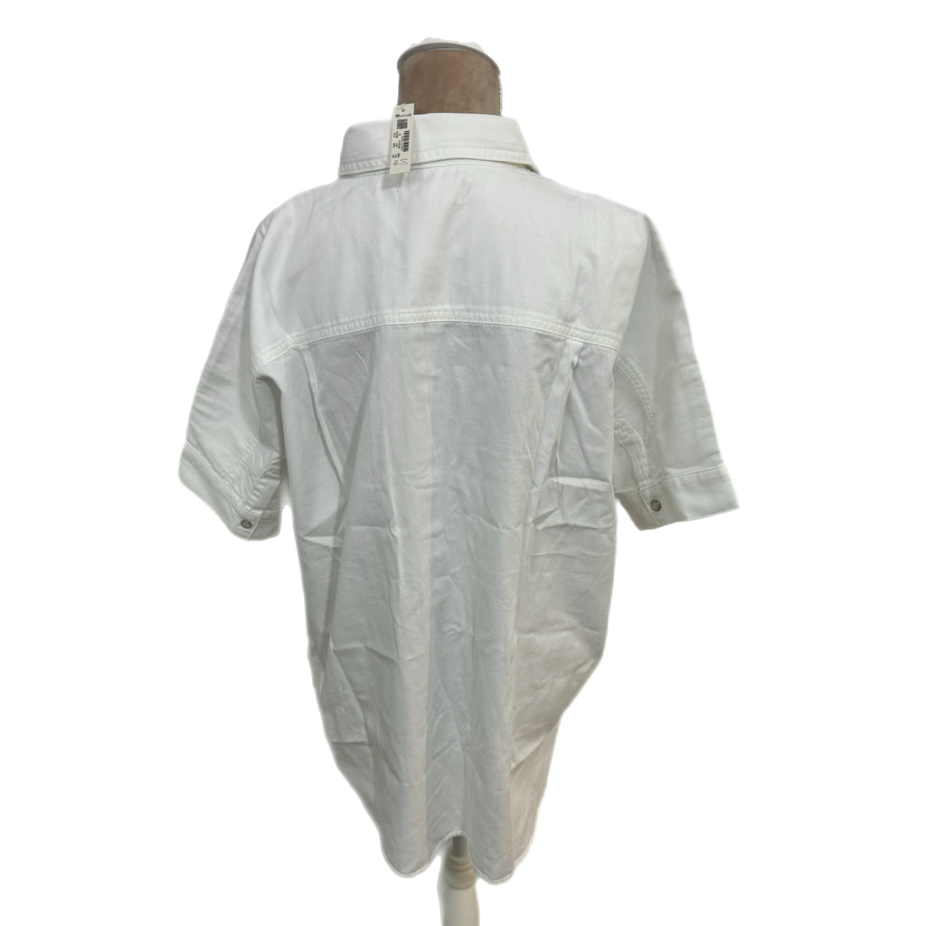 Madewell Oversized Button Up Shirt Womens XL White Regenerative Cotton Top New