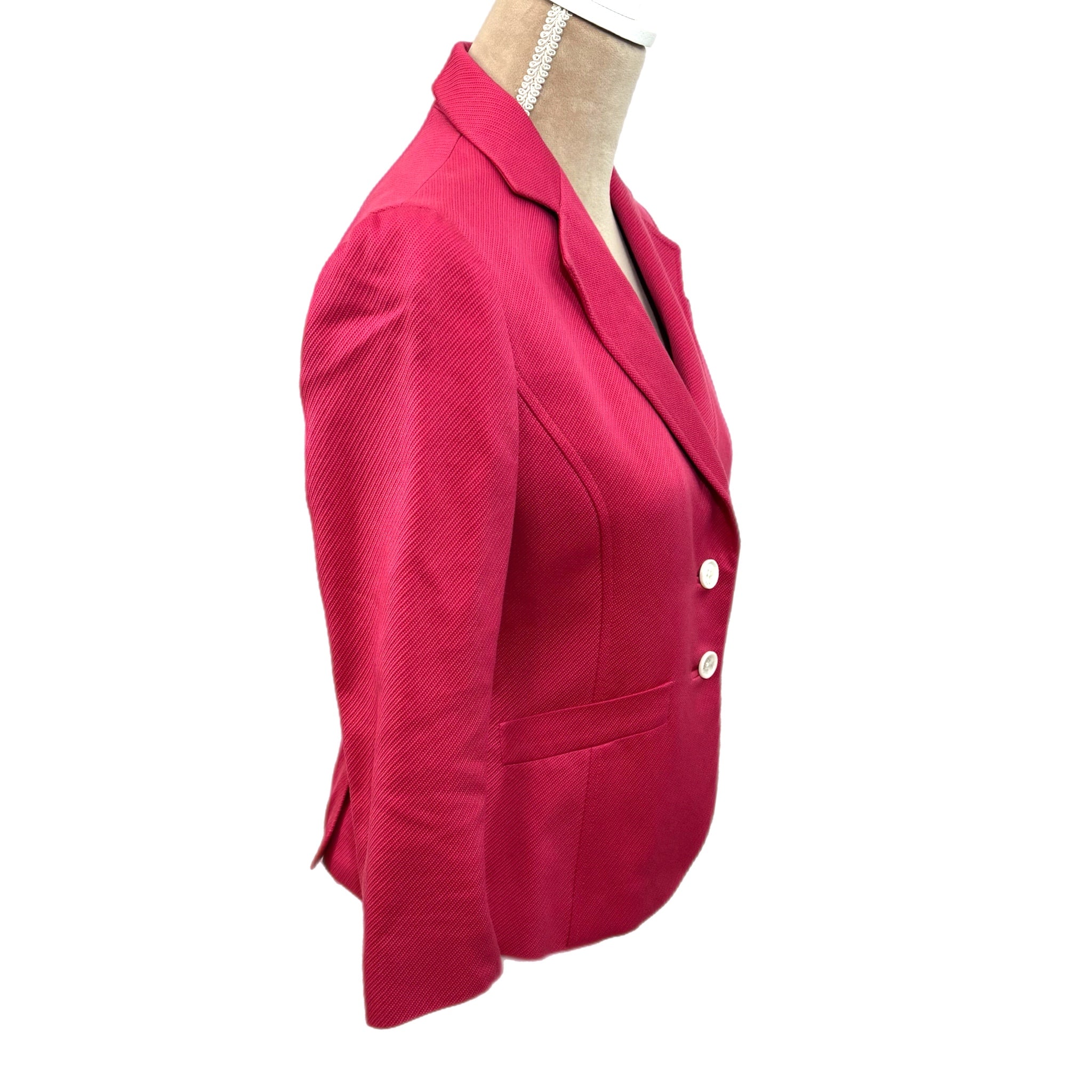 ANN TAYLOR Women’s Size 4 Small Pink Blazer Preppy Chic Career Jacket