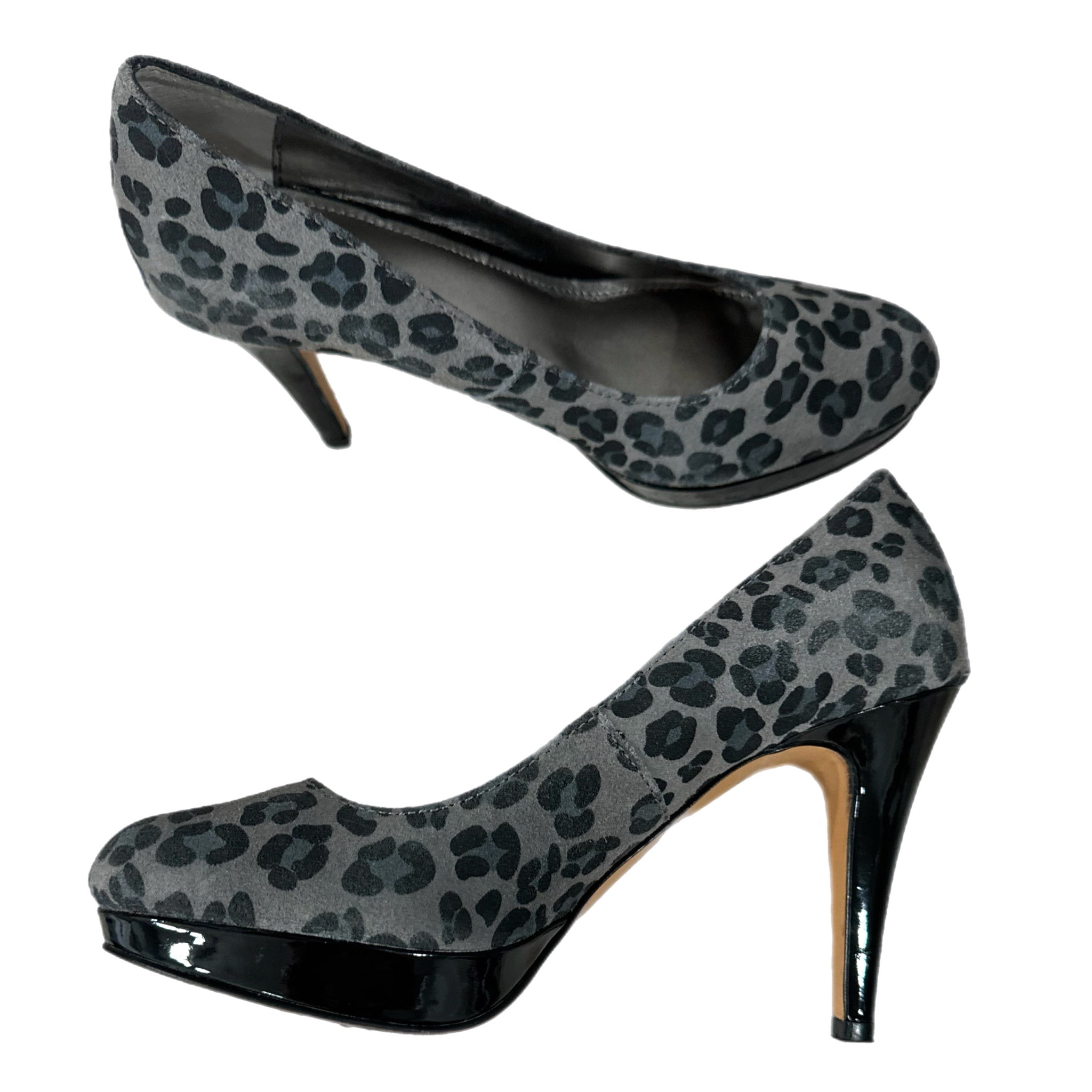 Circa Joan & David Leopard Print Genuine Leather Platform Heels Women’s Sz 6