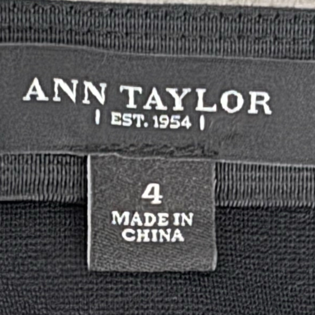 Ann Taylor Skirt Genuine Ostrich Feather Mini Black Ponte Women Sz 4 MSRP $298