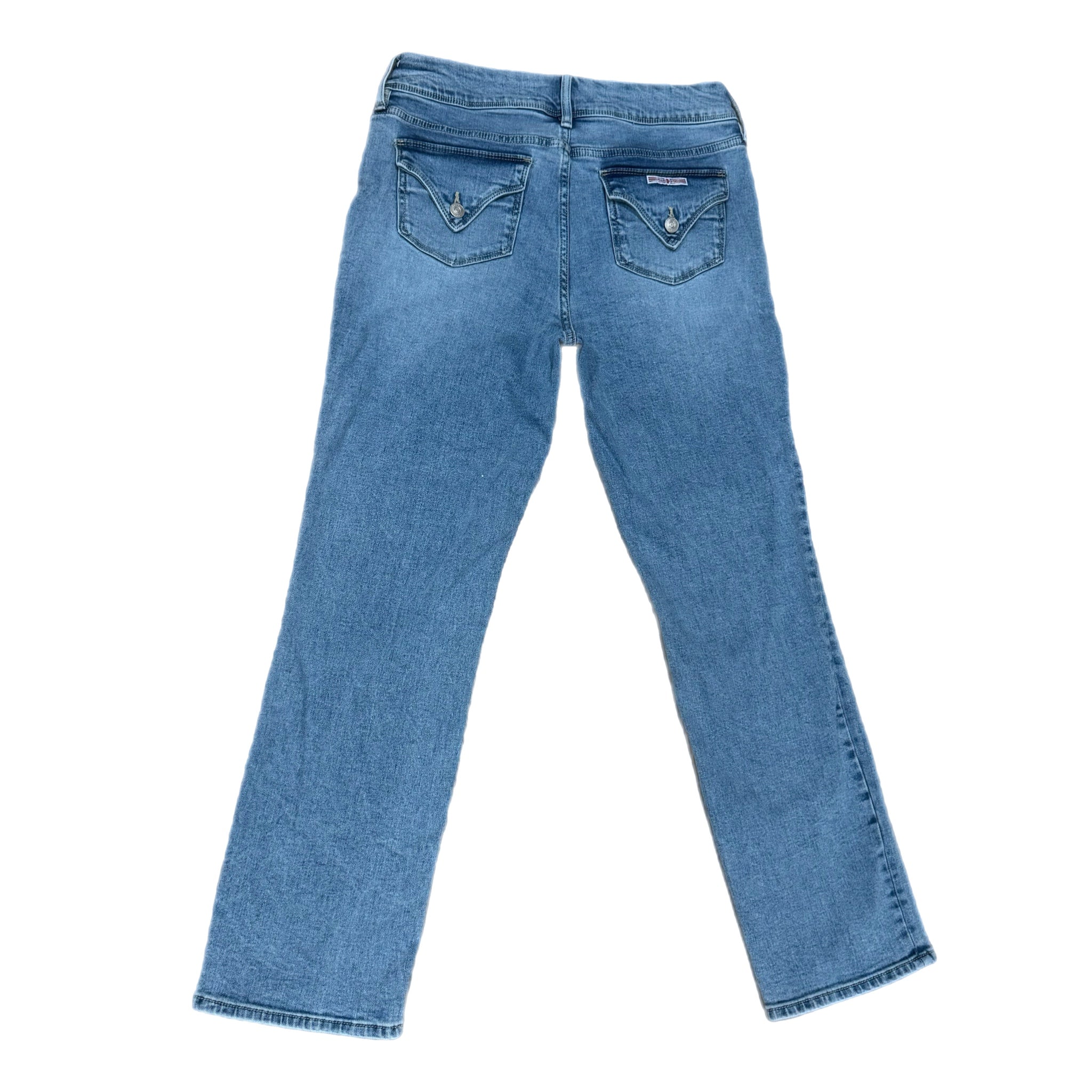 HUDSON Jeans Women’s Light Wash Straight Leg Flap Pockets Denim Mid Rise Sz 8