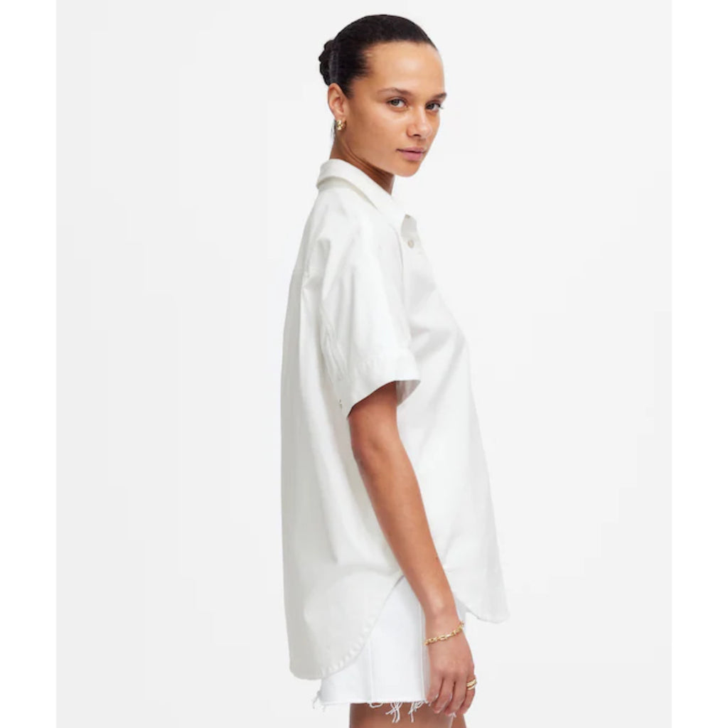 Madewell Oversized Button Up Shirt Womens XL White Regenerative Cotton Top New