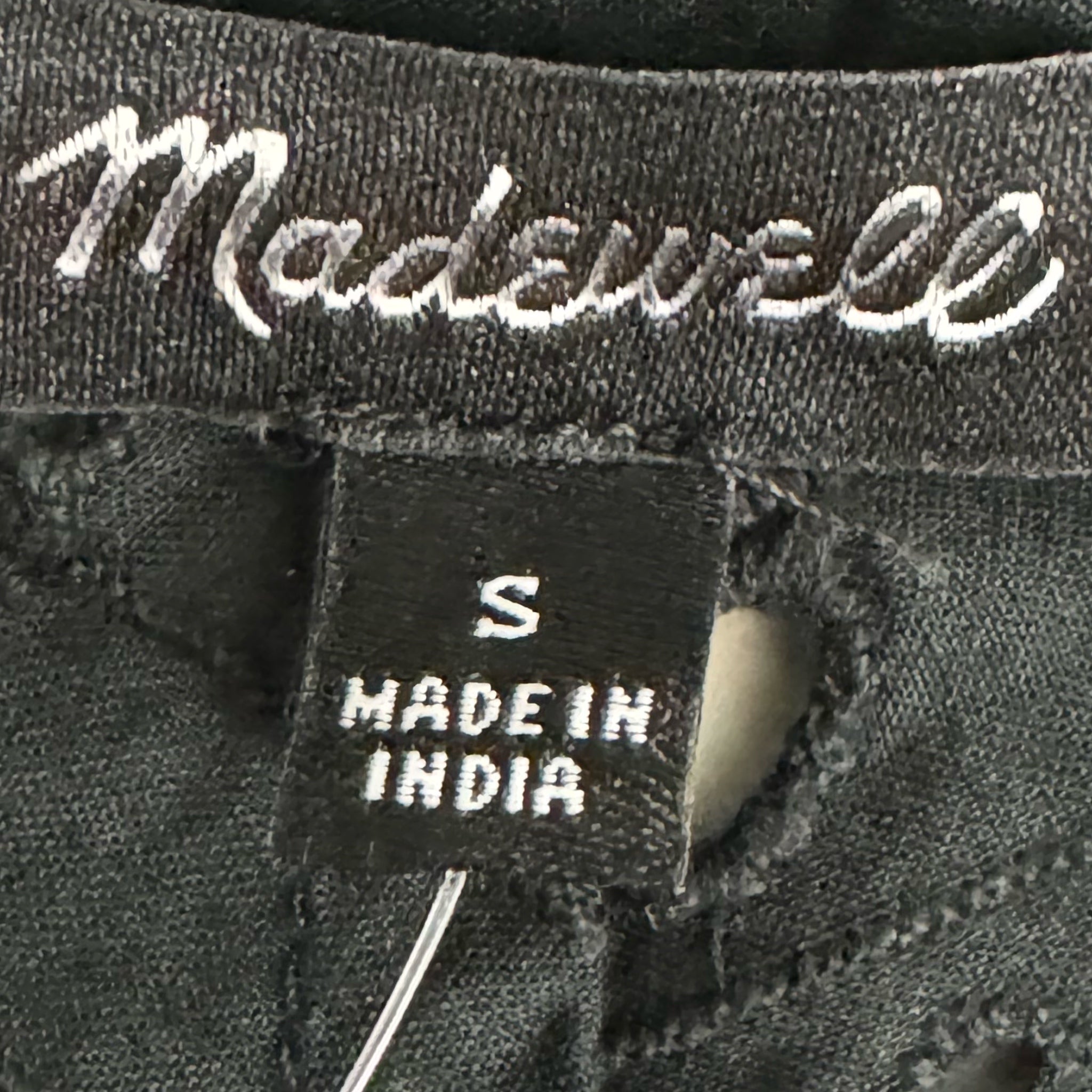 MADEWELL Women's Black Eyelet Cotton Sz S Swing Top Scalloped Hem Blouse New