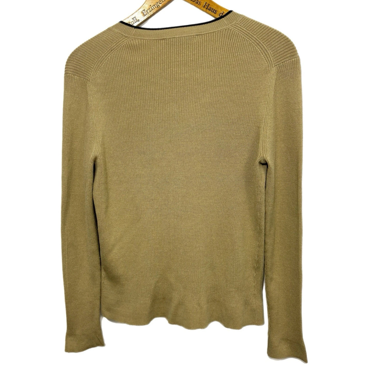 Vintage 90s THE LIMITED Silk Blend Cardigan Sweater Beige Stretch Knit Size M/L