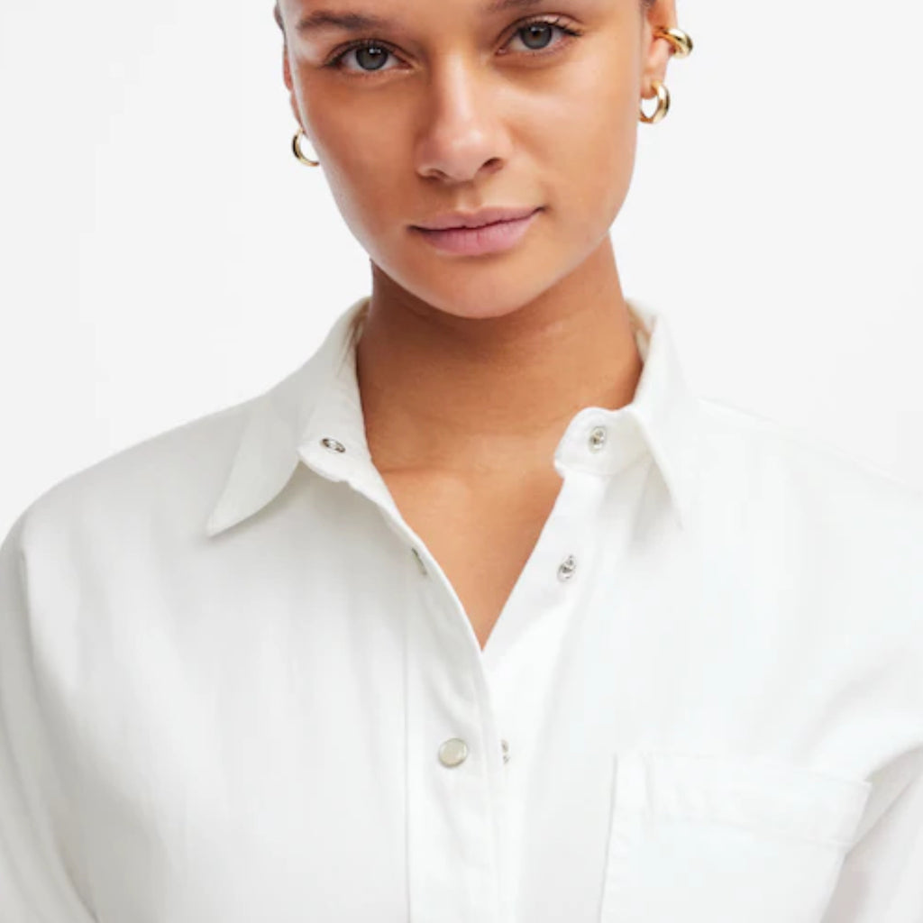 Madewell Oversized Button Up Shirt Womens XL White Regenerative Cotton Top New