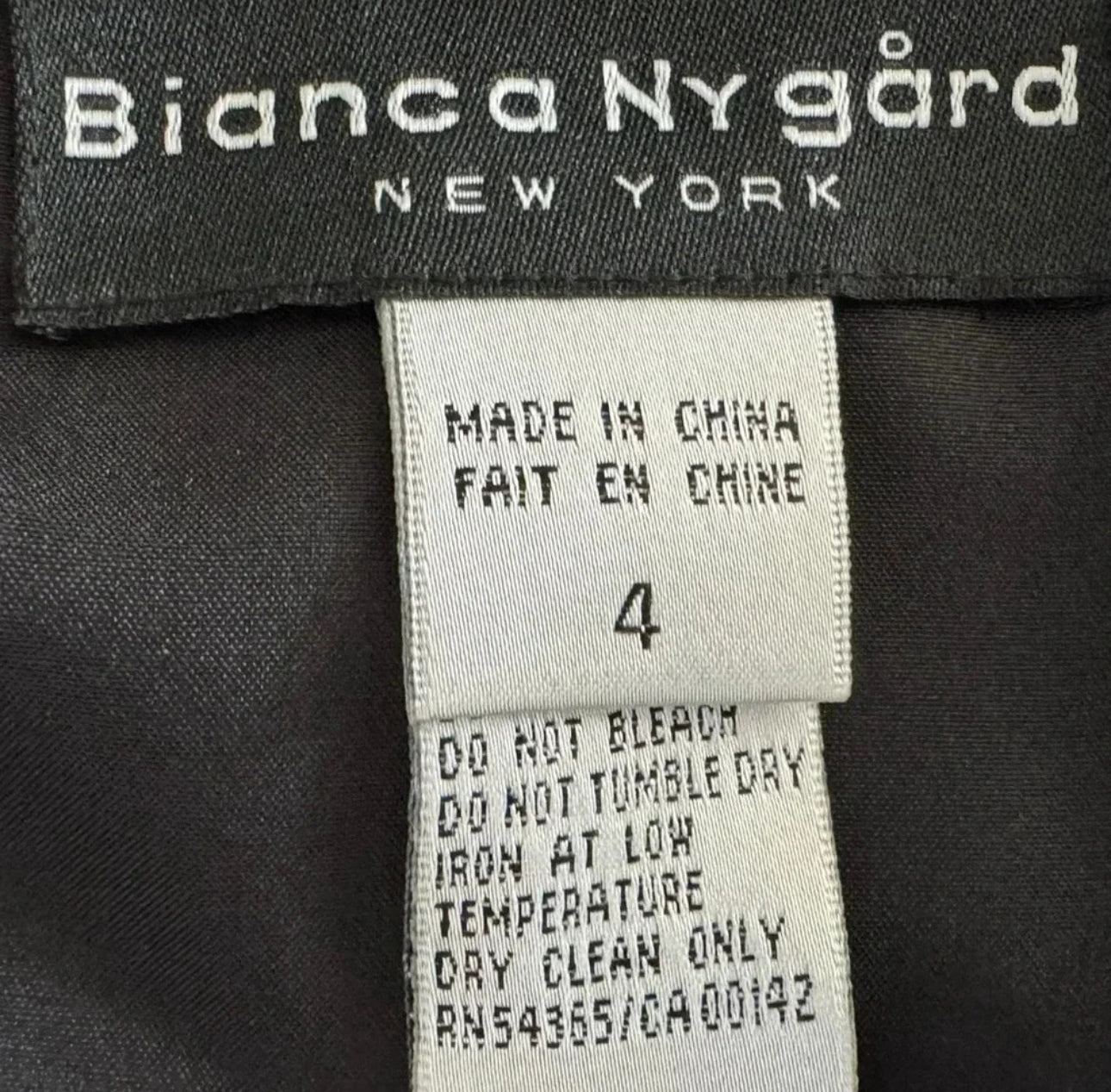 NWT BIANCA NYGARD 100% Silk Beaded Skirt Black Tulip Ruffle Hem Sz 4