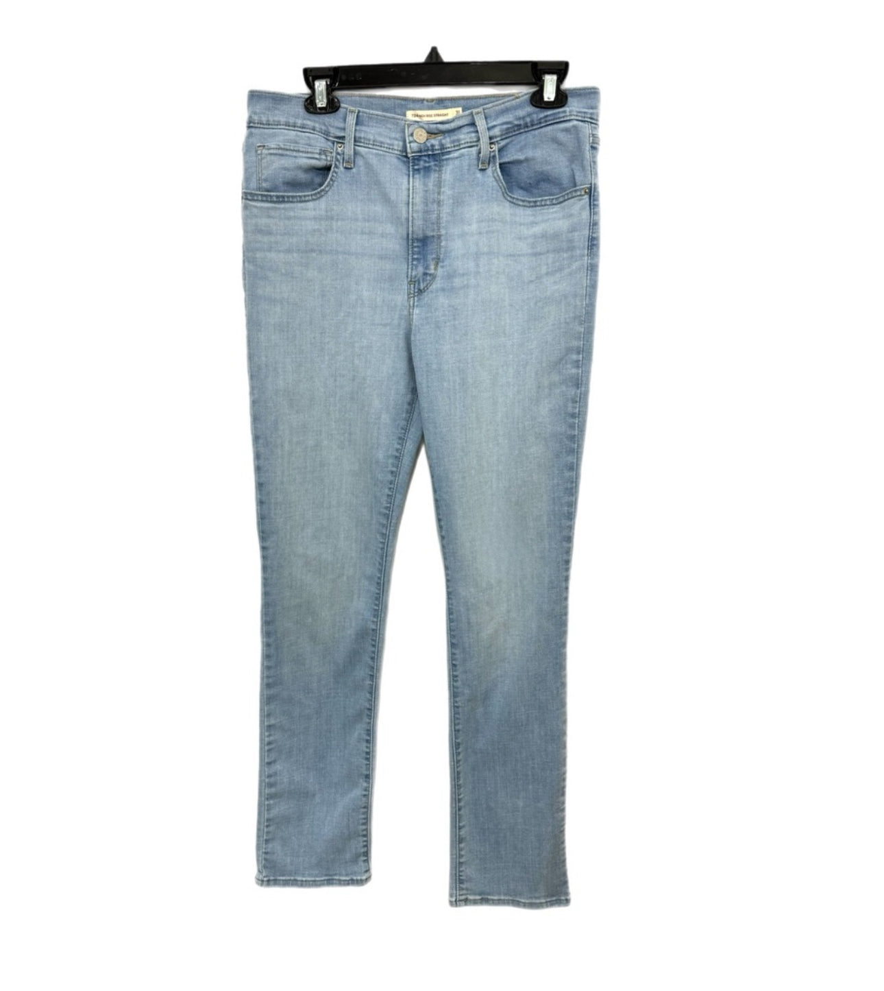 LEVI’S 724 High Rise Straight Jeans Women’s Light Wash Stretch Denim Classic Fit Sz 31