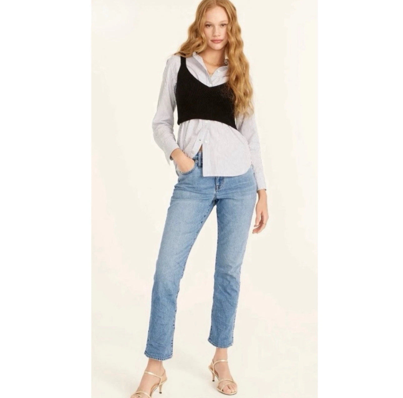 NWT J. Crew Women’s Slim Boyfriend Jeans Straight Leg Light Wash Denim Sz 31