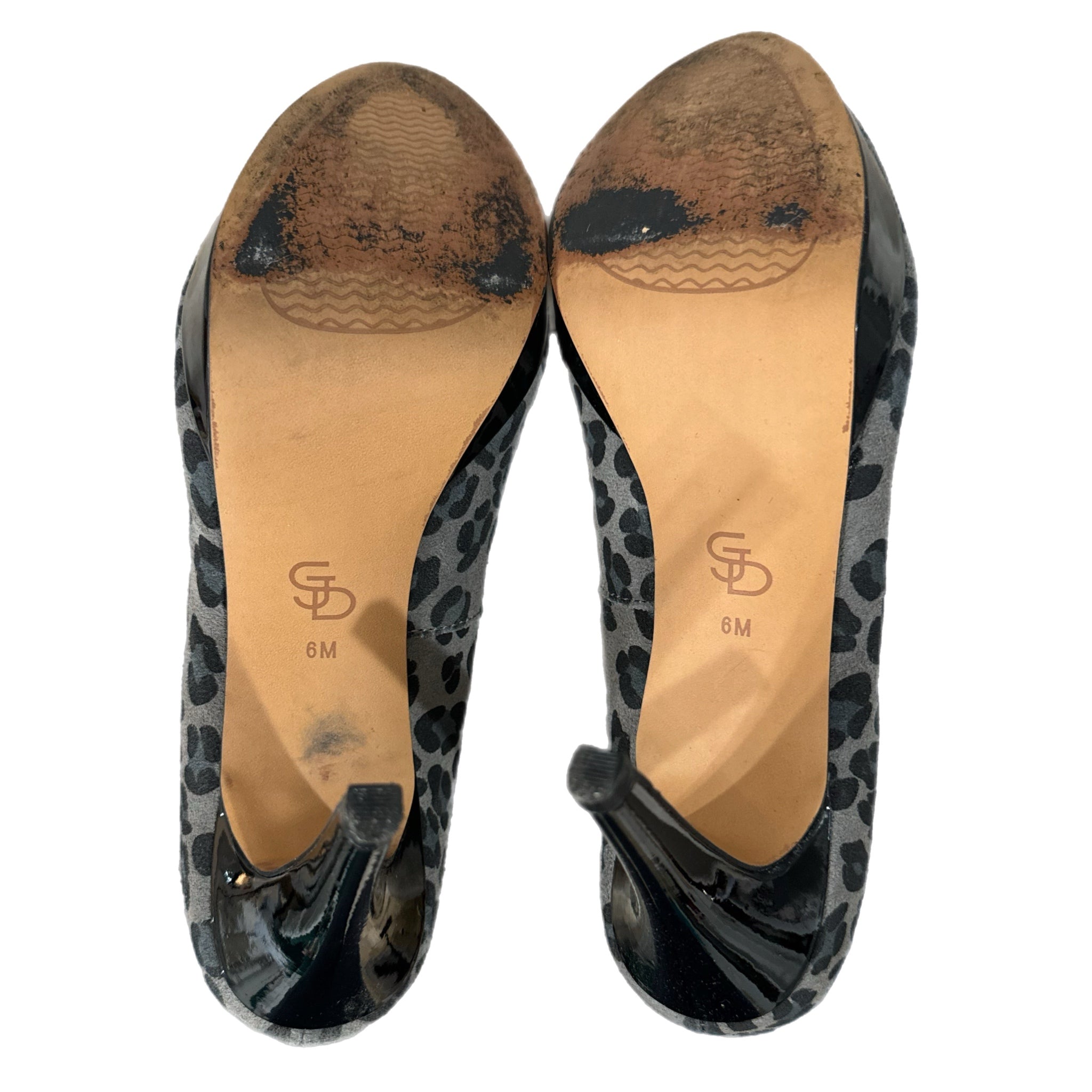 Circa Joan & David Leopard Print Genuine Leather Platform Heels Women’s Sz 6
