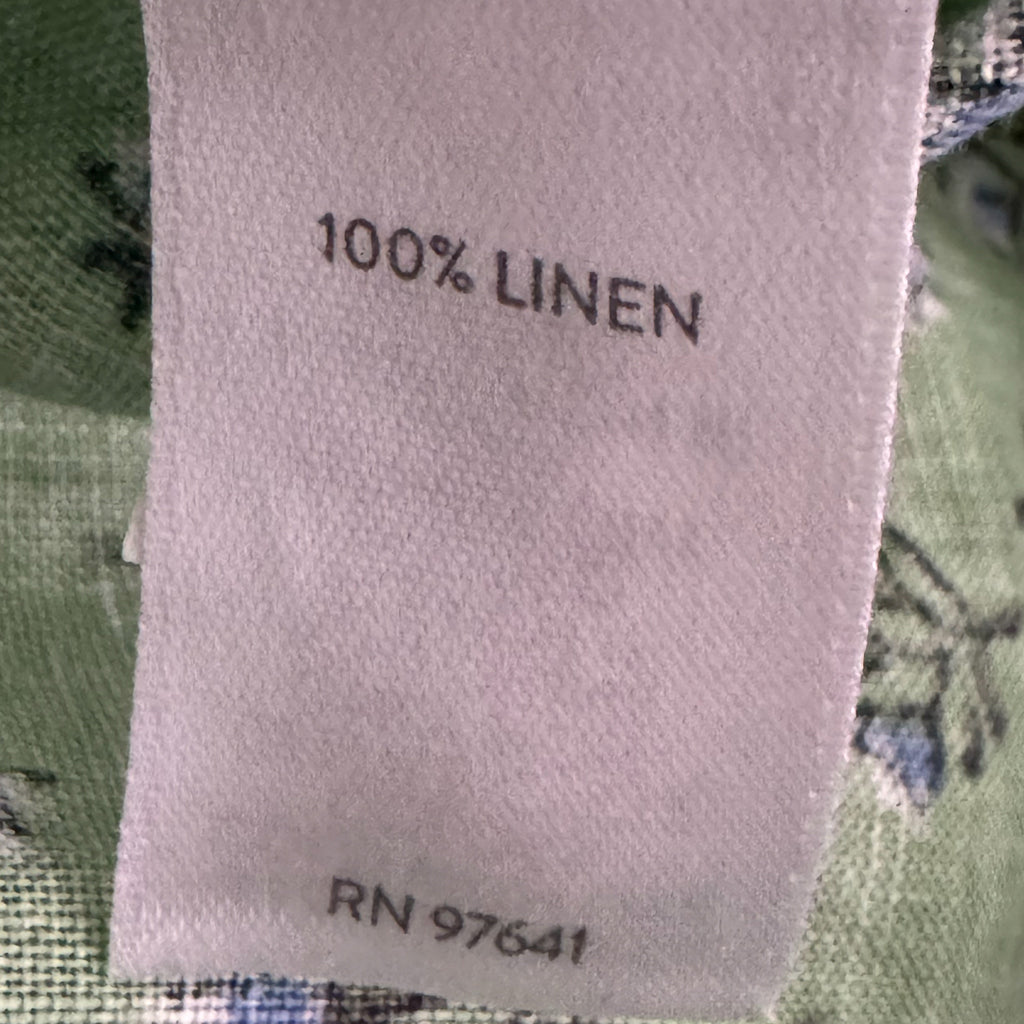 J. Jill Linen Tank Blouse Multi Green Floral Women’s Sz 2X Coastal Preppy