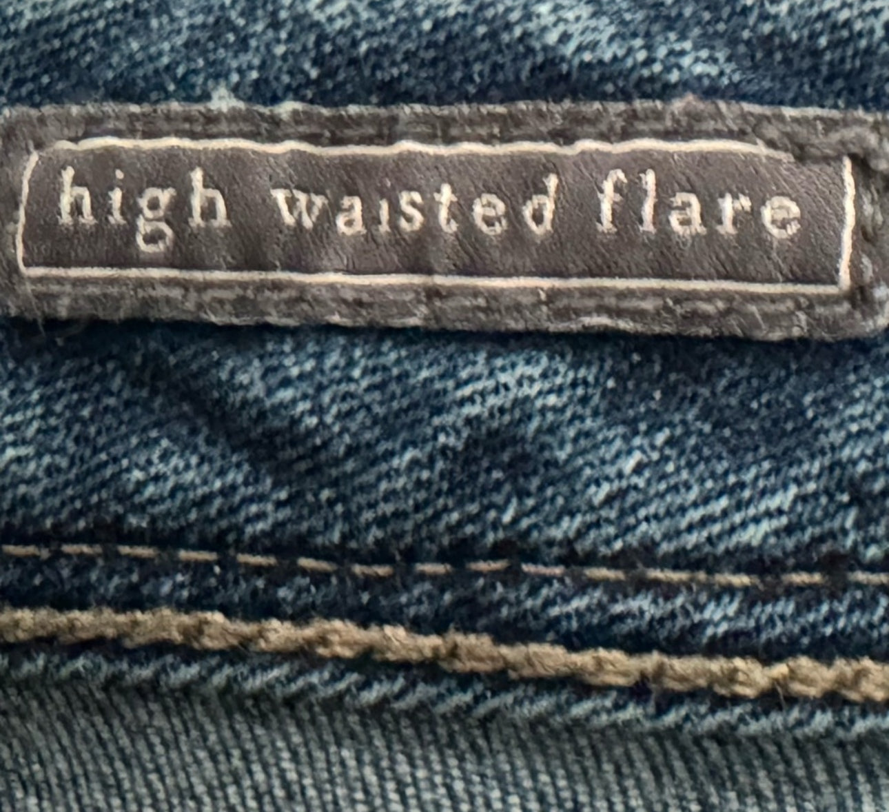 THE LIMITED High Waisted Flare Jeans Shaping Stretch Denim Trouser Womens Sz 12