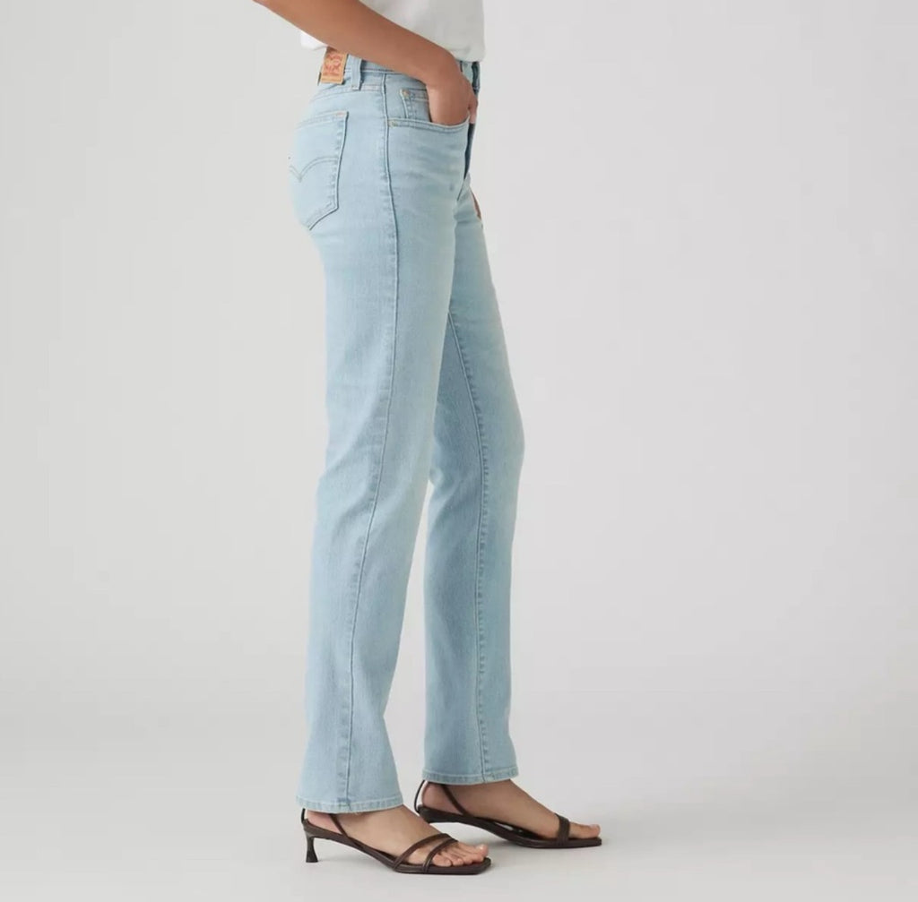 LEVI’S 724 High Rise Straight Jeans Women’s Light Wash Stretch Denim Classic Fit Sz 31