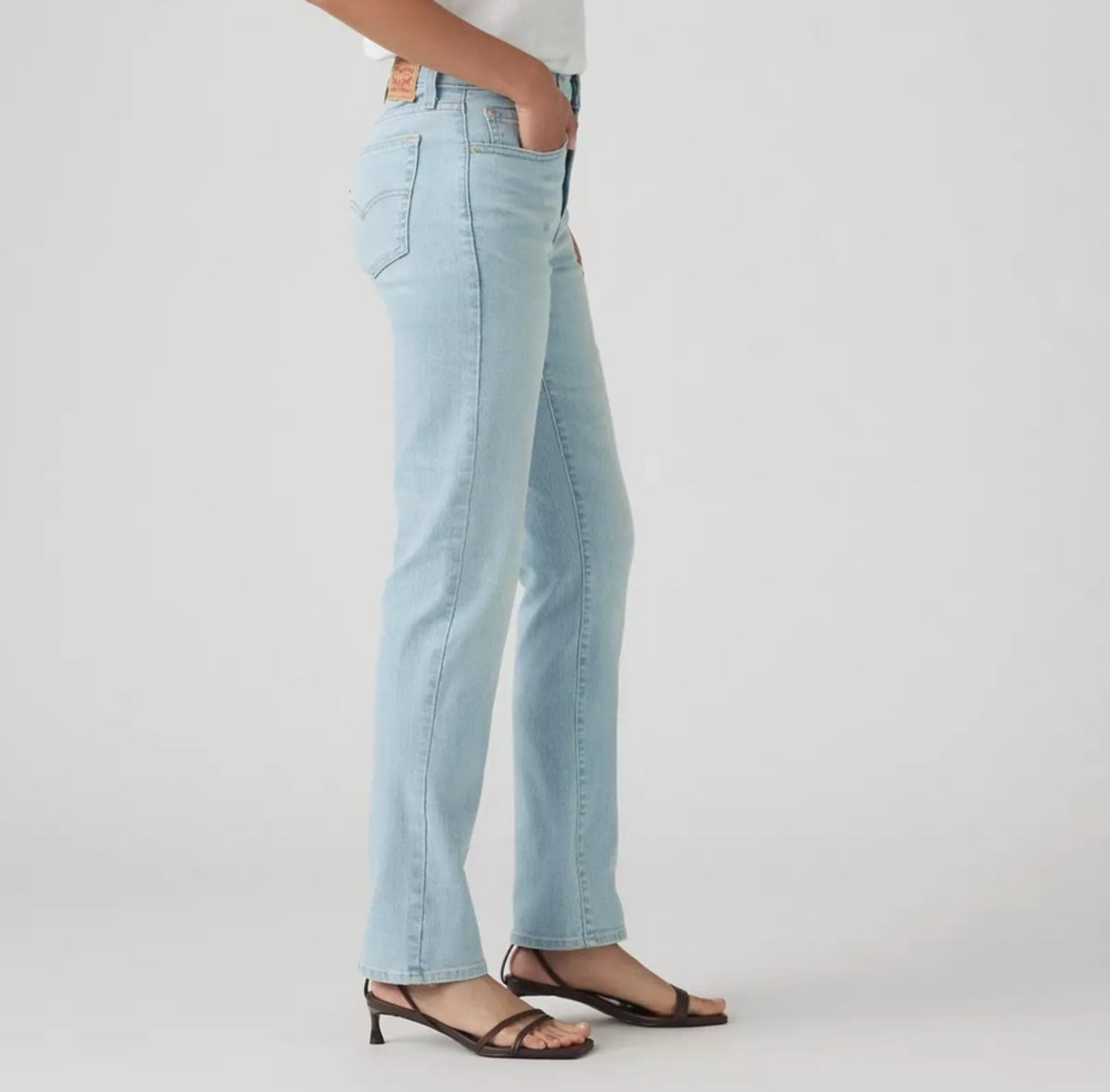 LEVI’S 724 High Rise Straight Jeans Women’s Light Wash Stretch Denim Classic Fit Sz 31