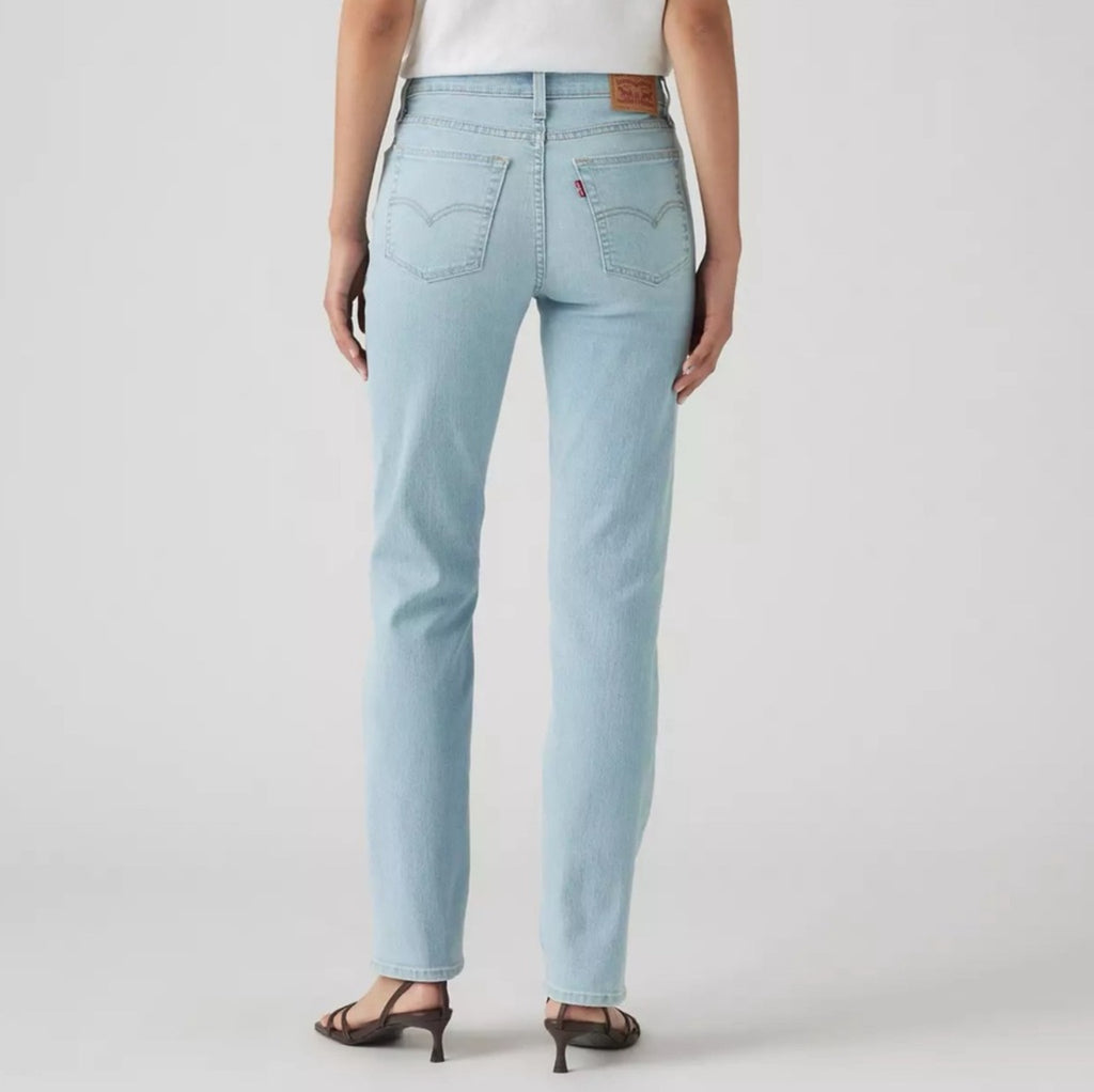 LEVI’S 724 High Rise Straight Jeans Women’s Light Wash Stretch Denim Classic Fit Sz 31