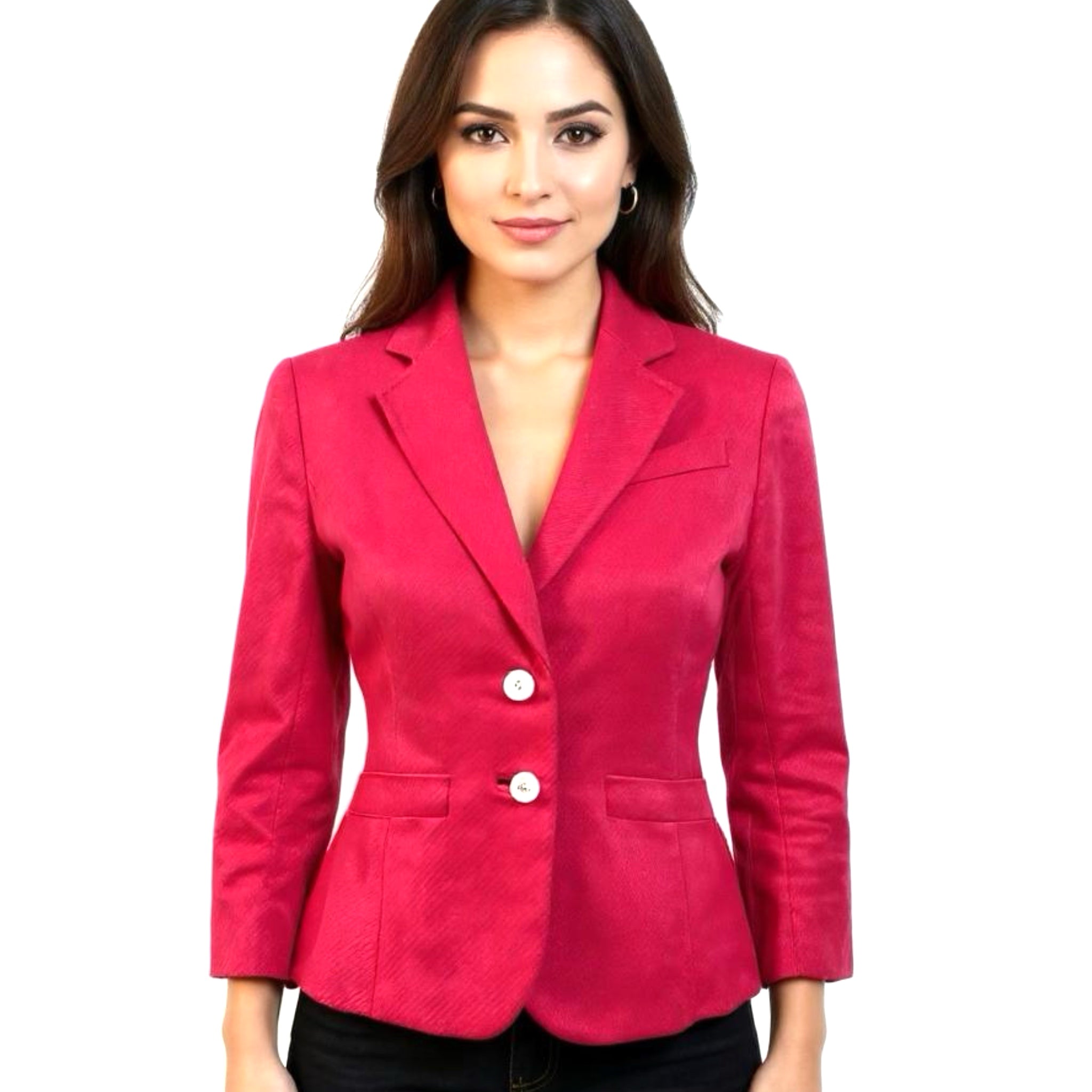 ANN TAYLOR Women’s Size 4 Small Pink Blazer Preppy Chic Career Jacket