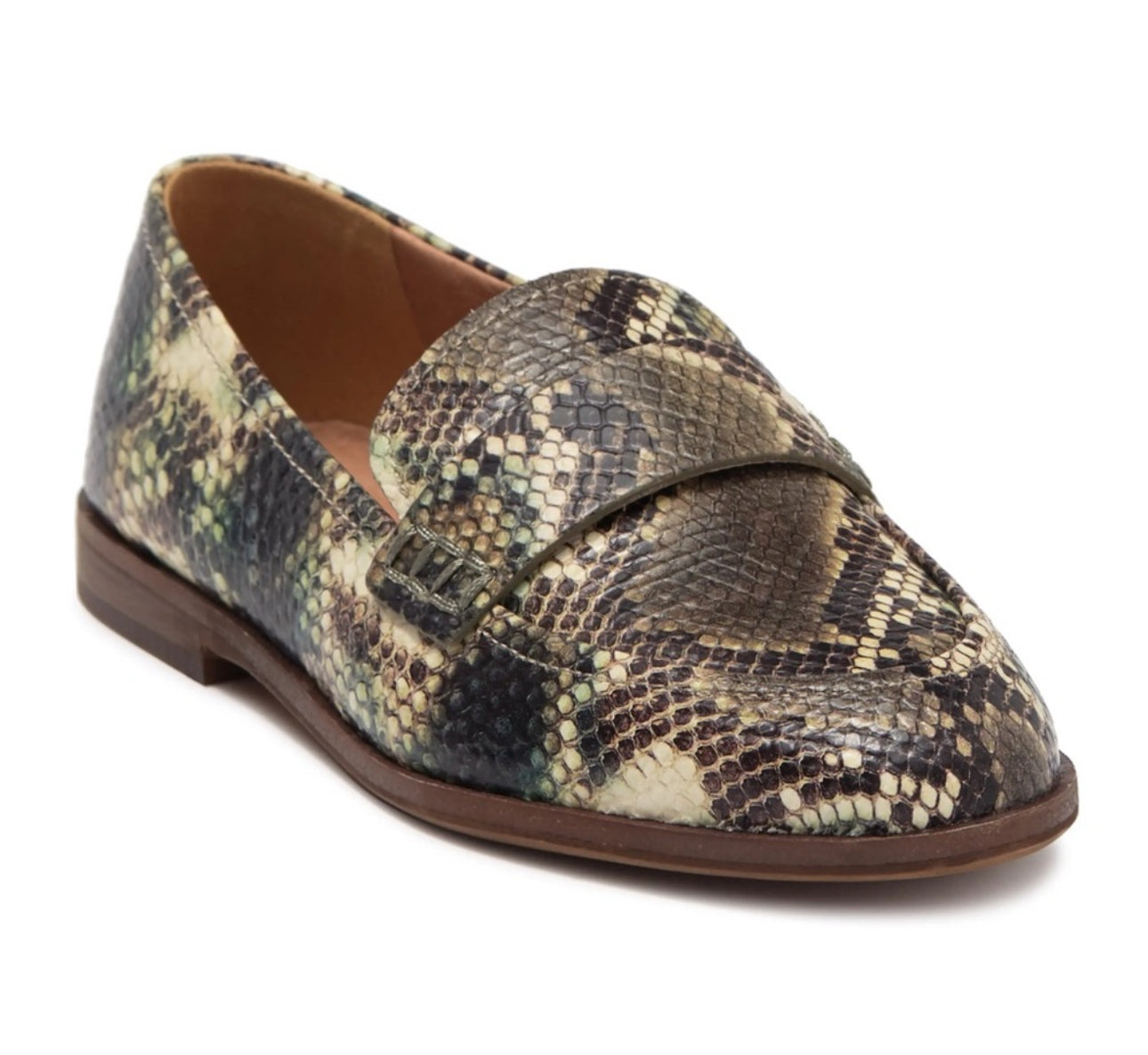 MADEWELL Genuine Leather Loafers Stamped Snake Preppy Lady Shoe Sz 10 MSRP $148