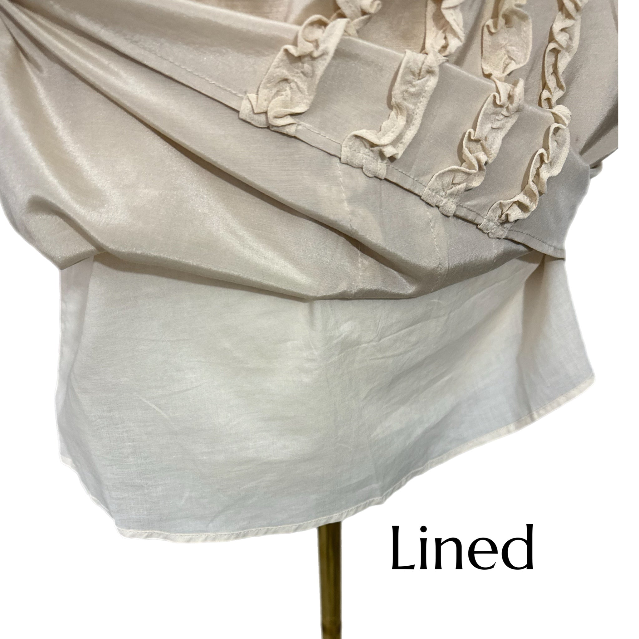 Rare BODEN LIMITED EDITION Embellished Silk Blend Top in Champagne Womens Sz 8