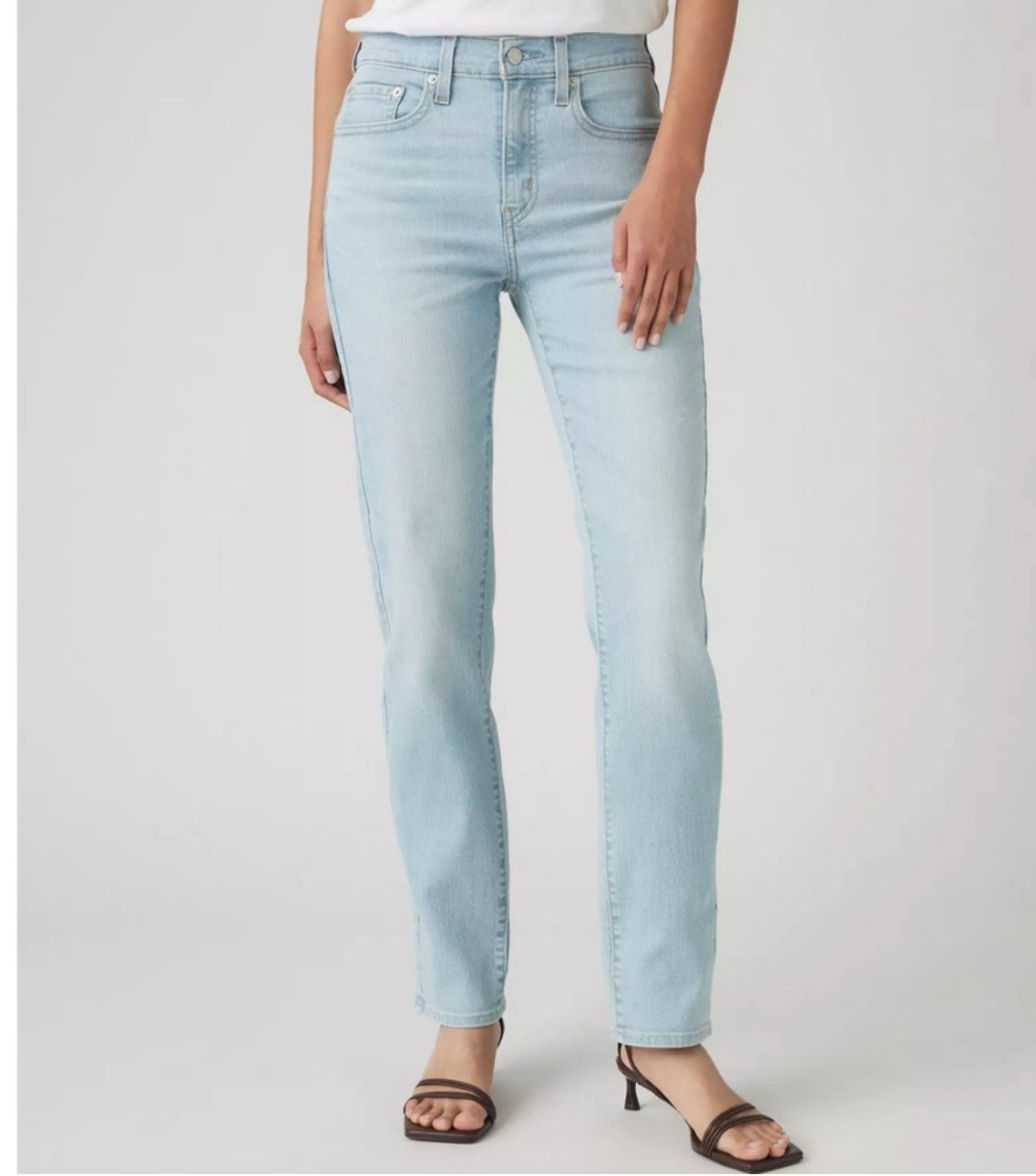 LEVI’S 724 High Rise Straight Jeans Women’s Light Wash Stretch Denim Classic Fit Sz 31