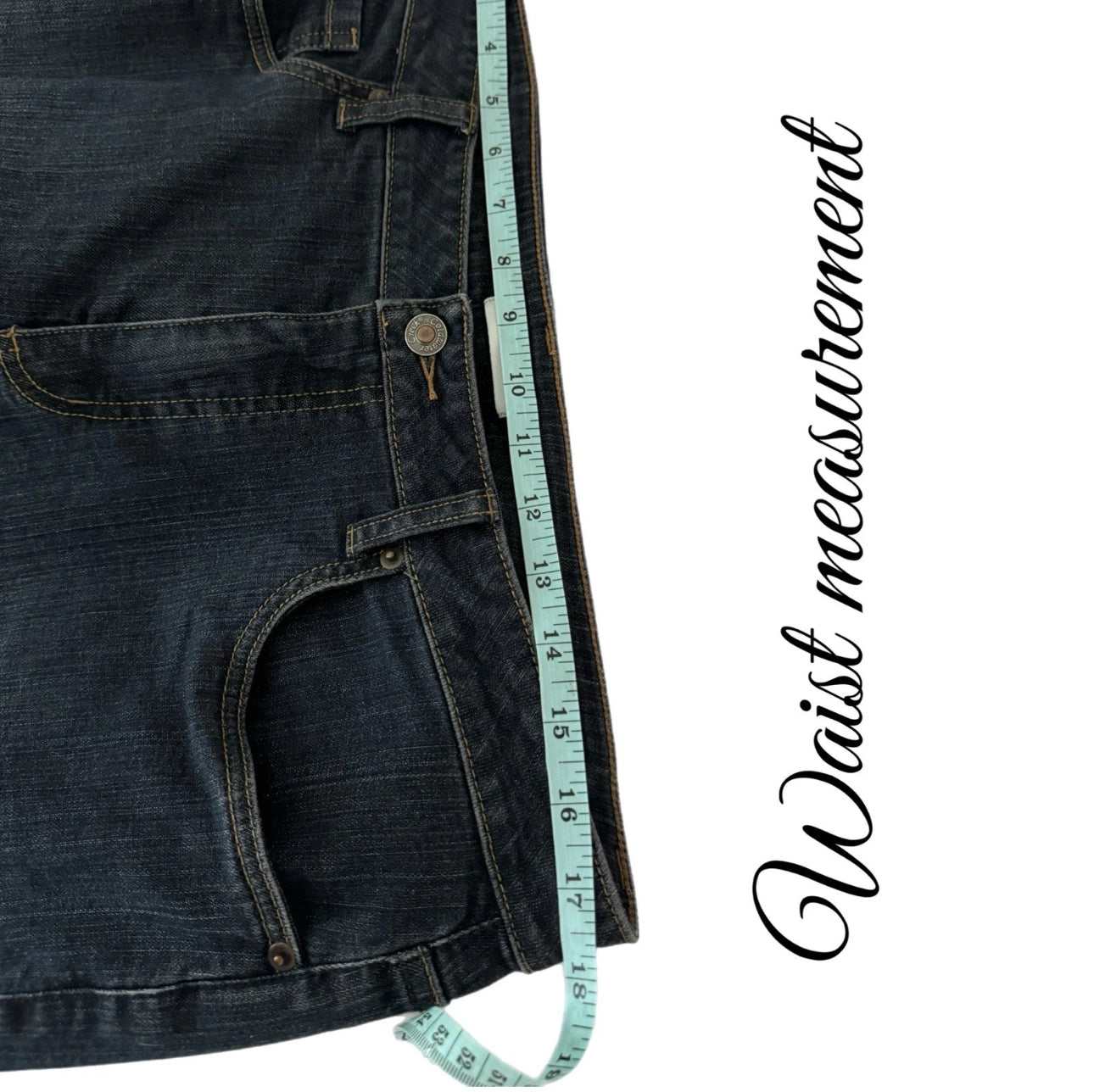 COLDWATER CREEK Womens Mid Rise Bootcut Jeans Dark Denim Pants Sz 14 Regular