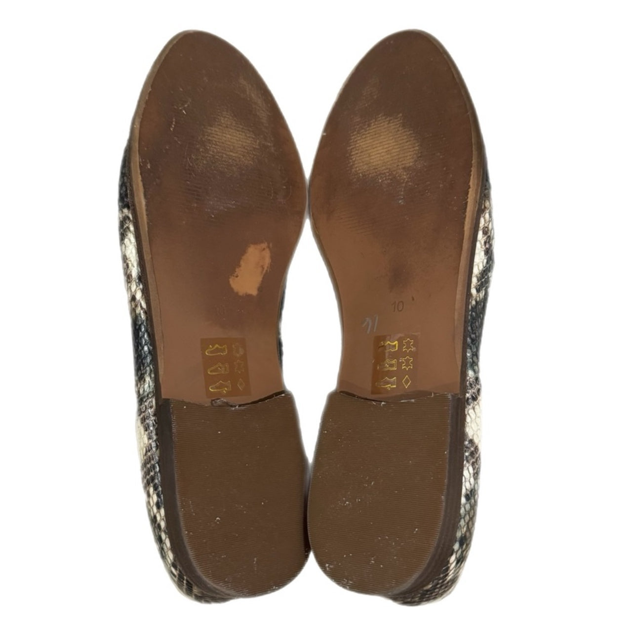 MADEWELL Genuine Leather Loafers Stamped Snake Preppy Lady Shoe Sz 10 MSRP $148