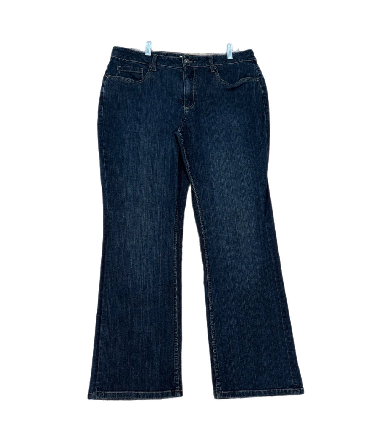 COLDWATER CREEK Womens Mid Rise Bootcut Jeans Dark Denim Pants Sz 14 Regular