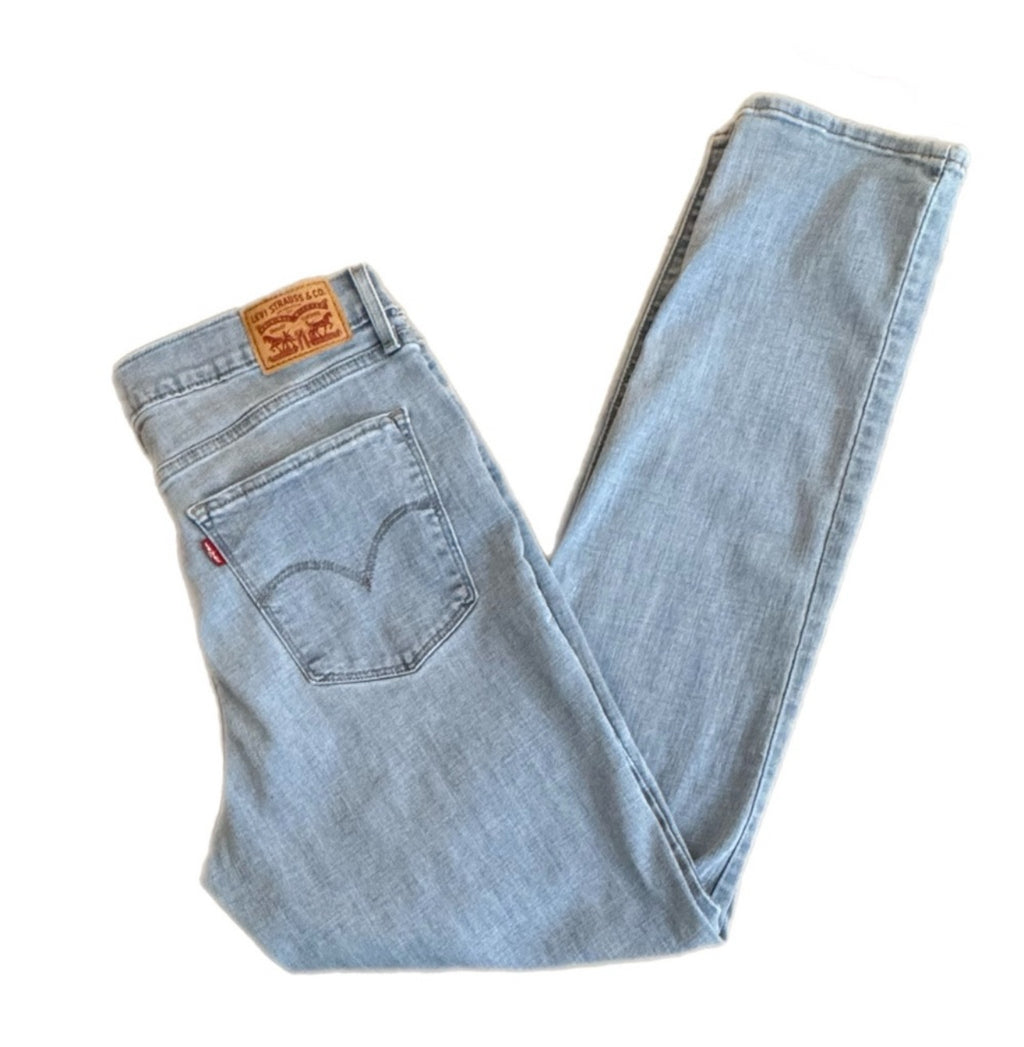 LEVI’S 724 High Rise Straight Jeans Women’s Light Wash Stretch Denim Classic Fit Sz 31
