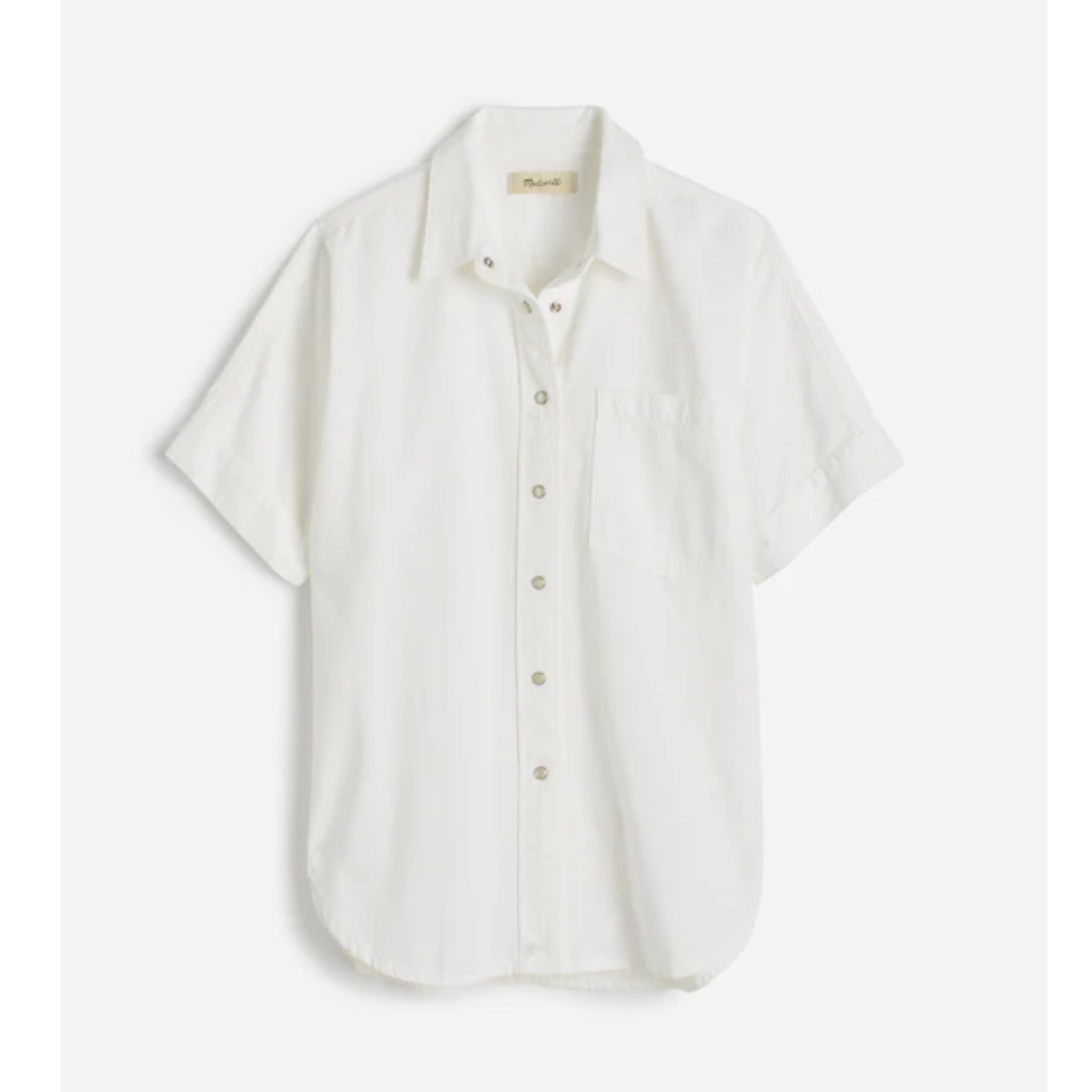 Madewell Oversized Button Up Shirt Womens XL White Regenerative Cotton Top New
