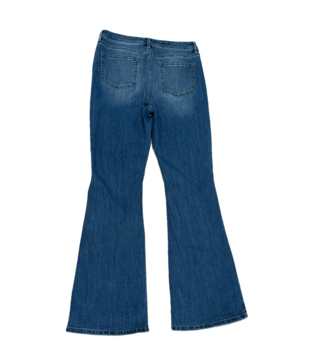 THE LIMITED High Waisted Flare Jeans Shaping Stretch Denim Trouser Womens Sz 12