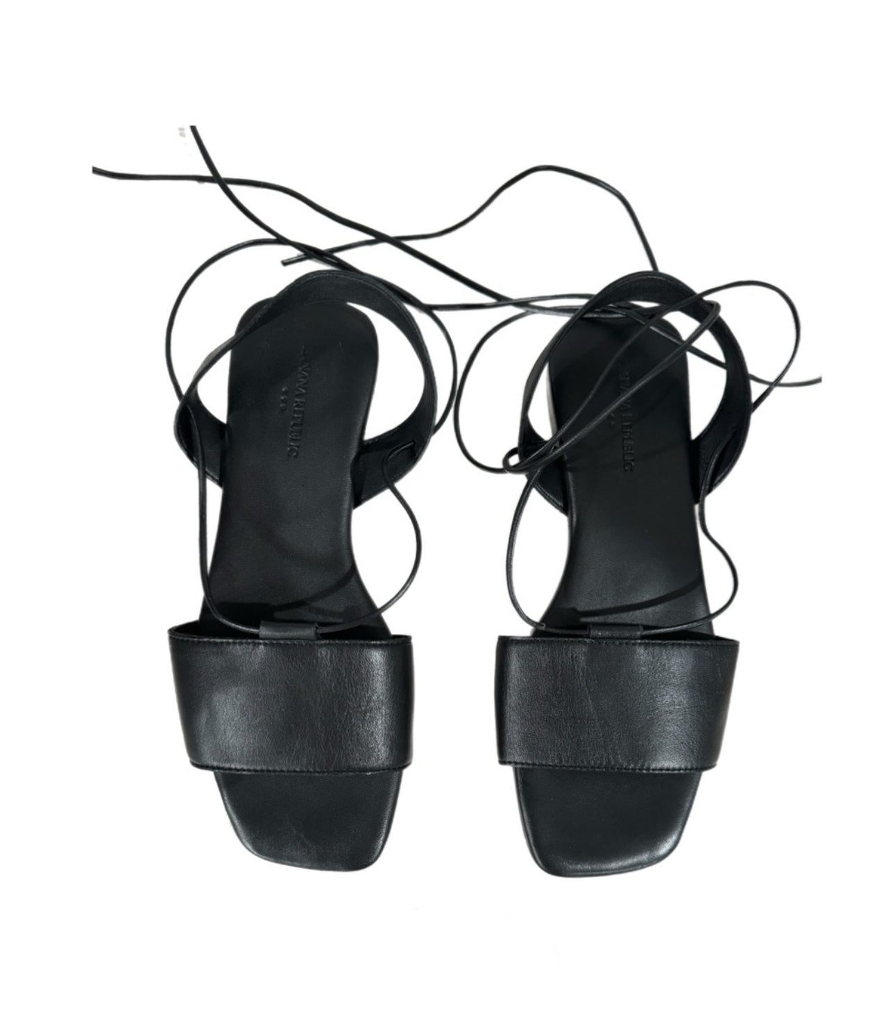 New BANANA REPUBLIC Genuine Leather Lace Up Flat Sandals Summer Shoe Sz 6