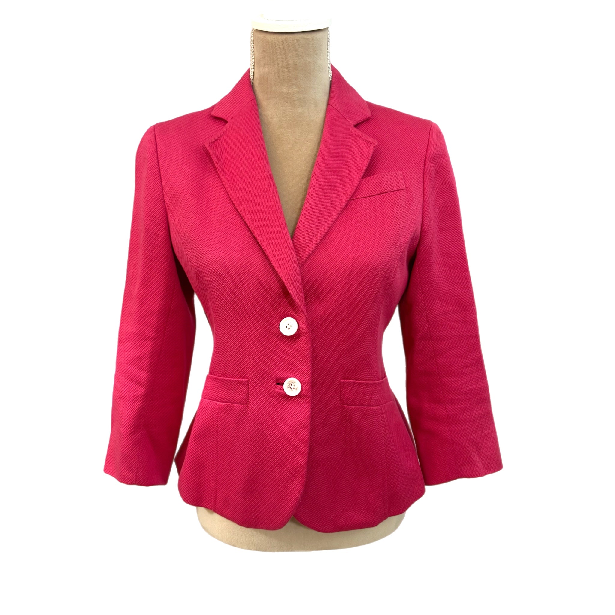 ANN TAYLOR Women’s Size 4 Small Pink Blazer Preppy Chic Career Jacket