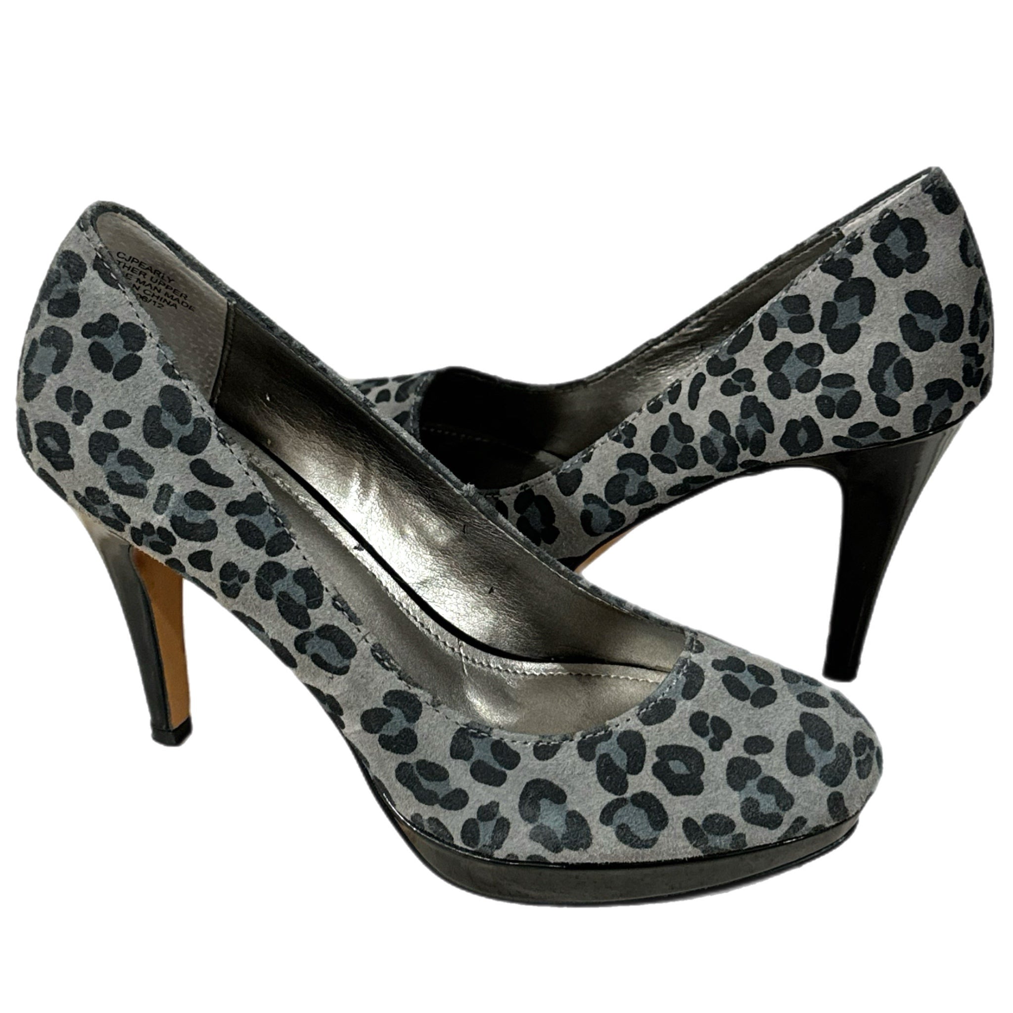 Circa Joan & David Leopard Print Genuine Leather Platform Heels Women’s Sz 6