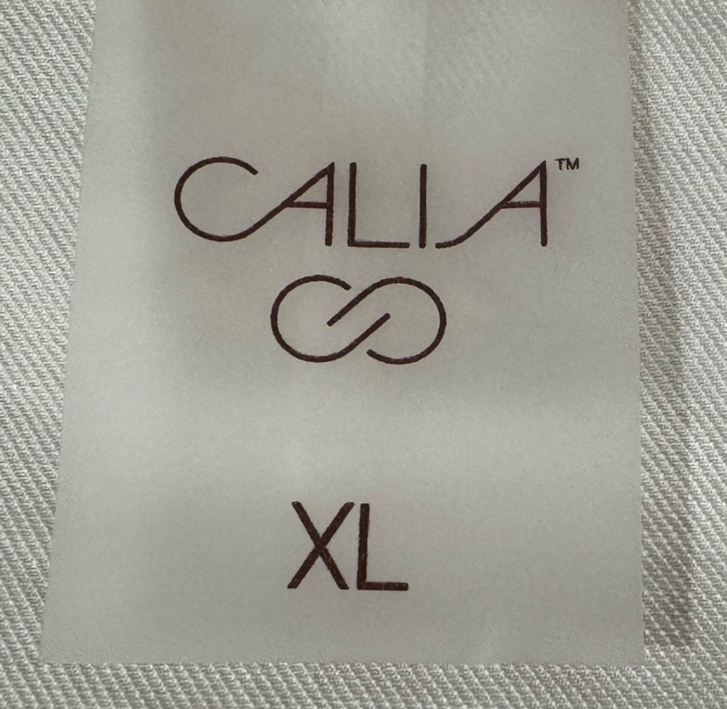 CALIA Soft Utility Romper Unbleached White Zip Womens Beachy Short Sleeve Sz XL