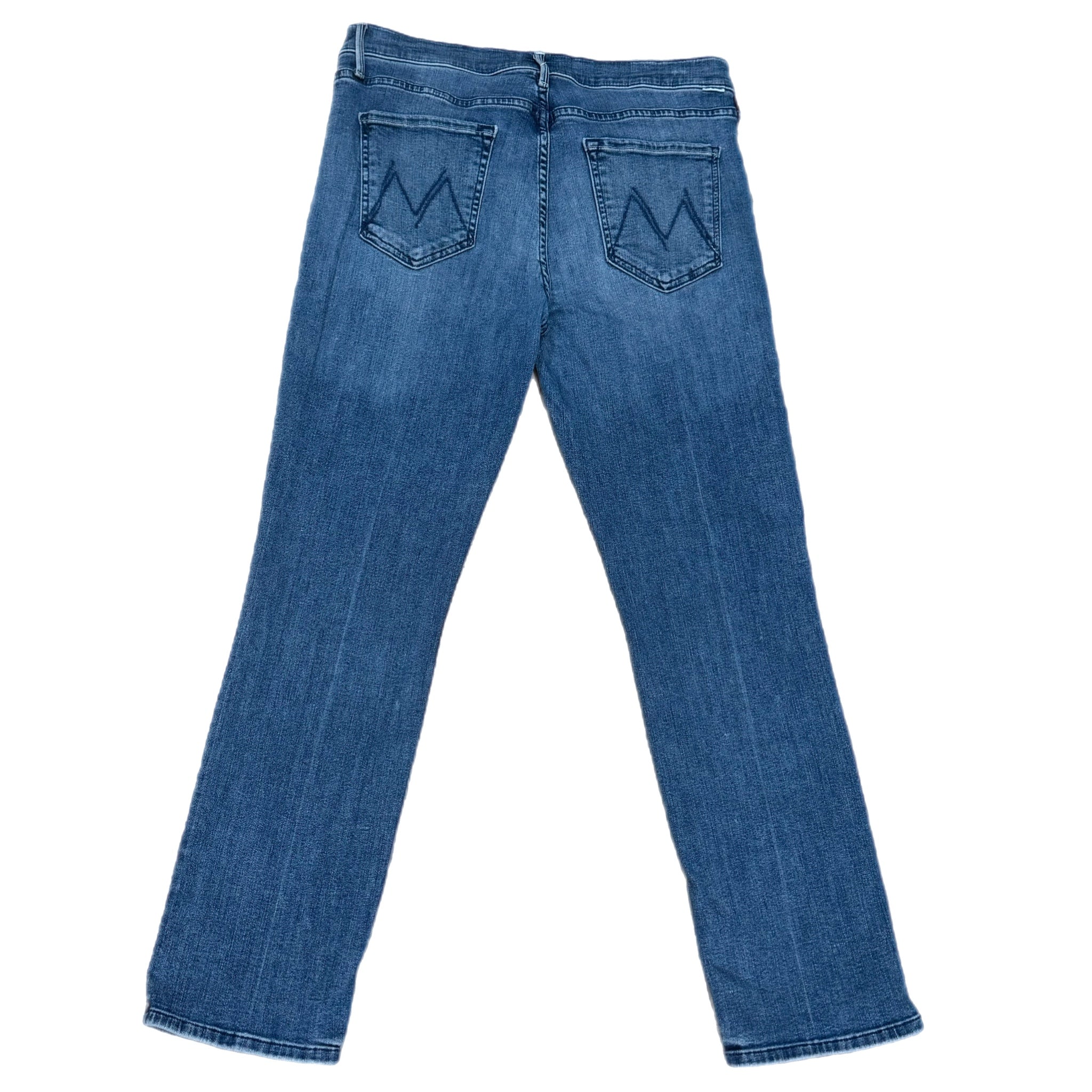 MOTHER Jeans Mid Rise Straight Dazzler Ankle We The Animals Wash 90s Style Sz 32