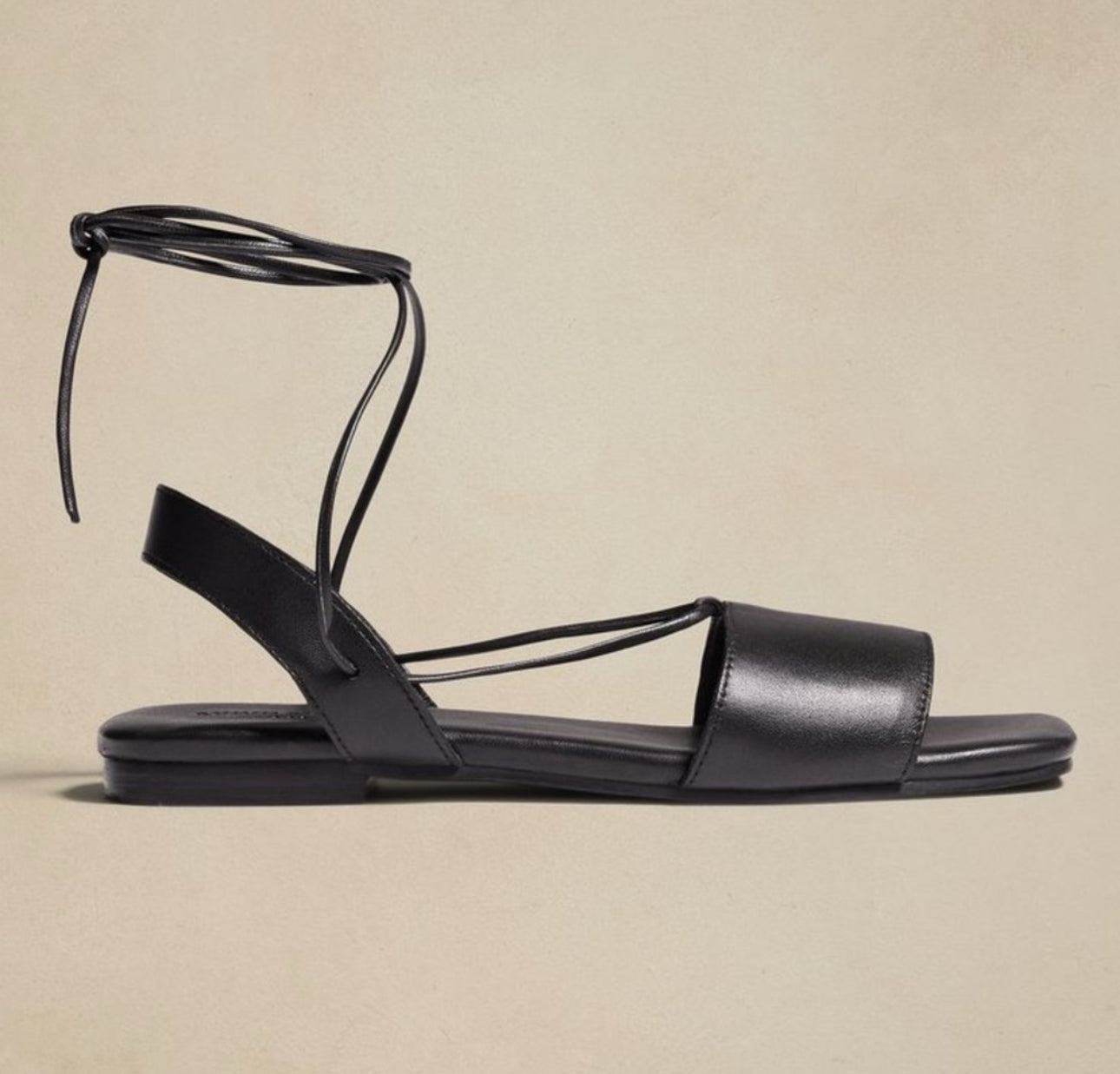 New BANANA REPUBLIC Genuine Leather Lace Up Flat Sandals Summer Shoe Sz 6