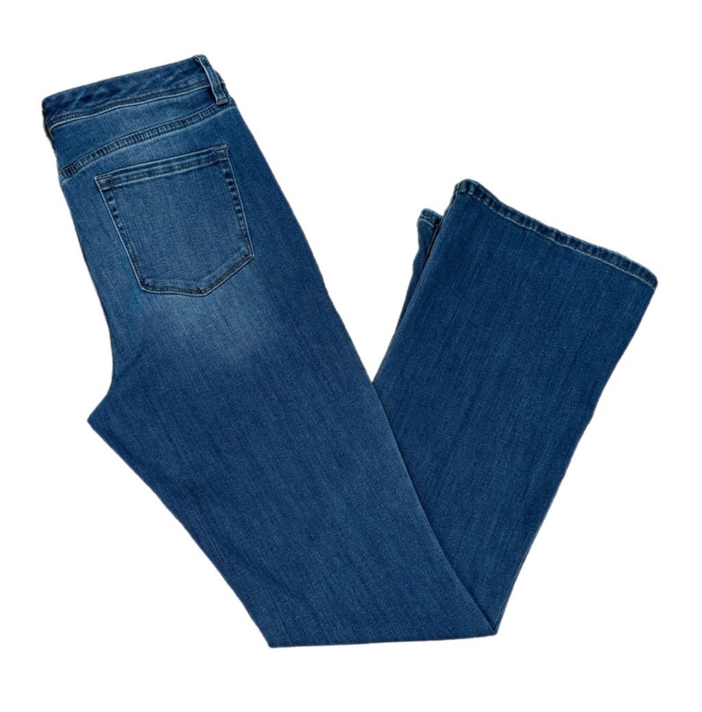 THE LIMITED High Waisted Flare Jeans Shaping Stretch Denim Trouser Womens Sz 12