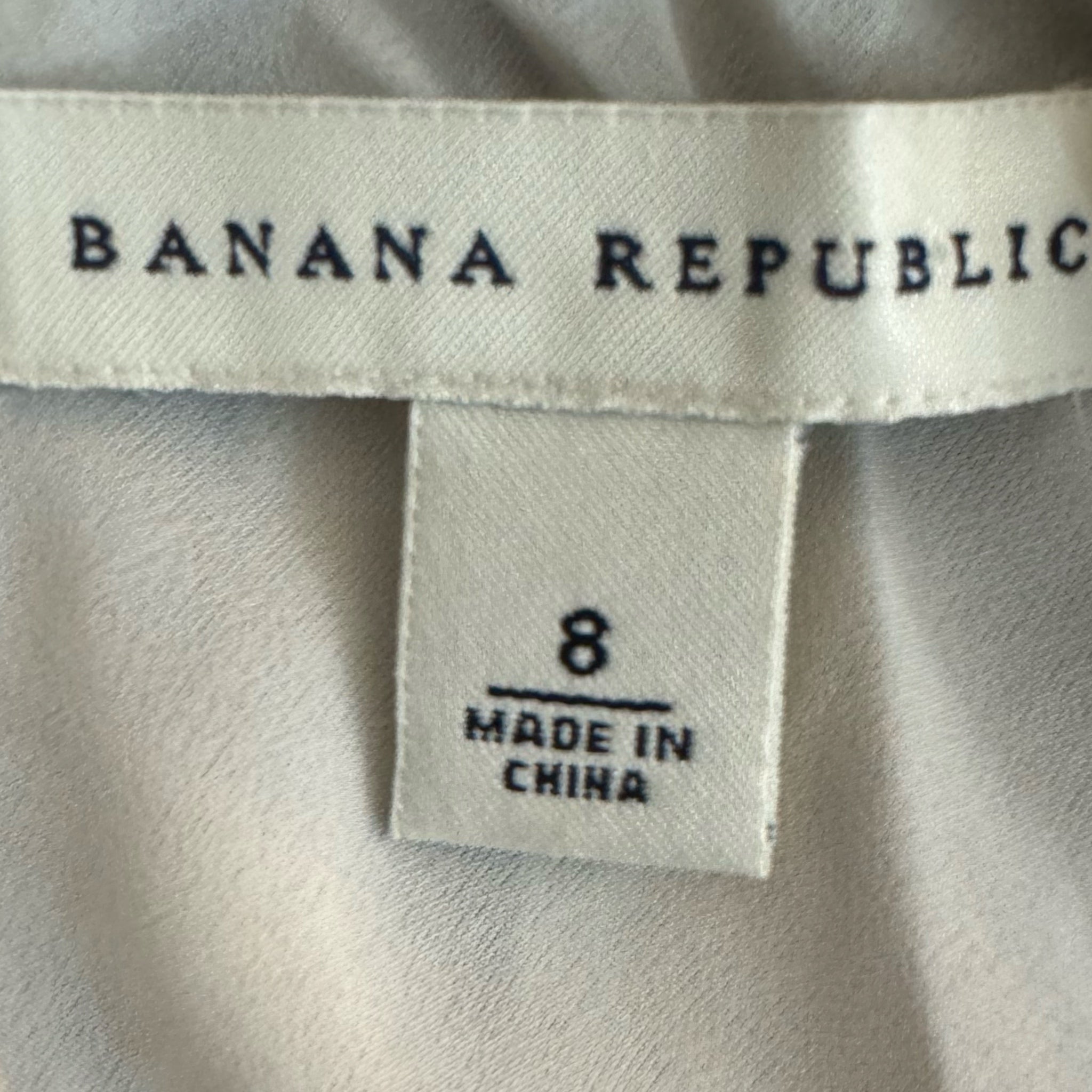 Vintage Y2K BANANA REPUBLIC 100% SILK Circa 2003 Midi Skirt Beige Zebra Mod Sz 8