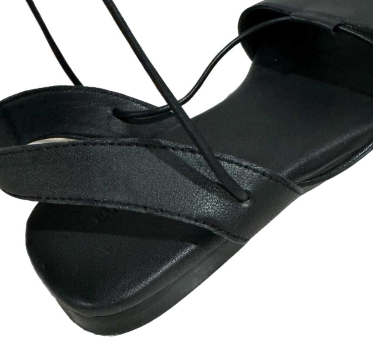 New BANANA REPUBLIC Genuine Leather Lace Up Flat Sandals Summer Shoe Sz 6