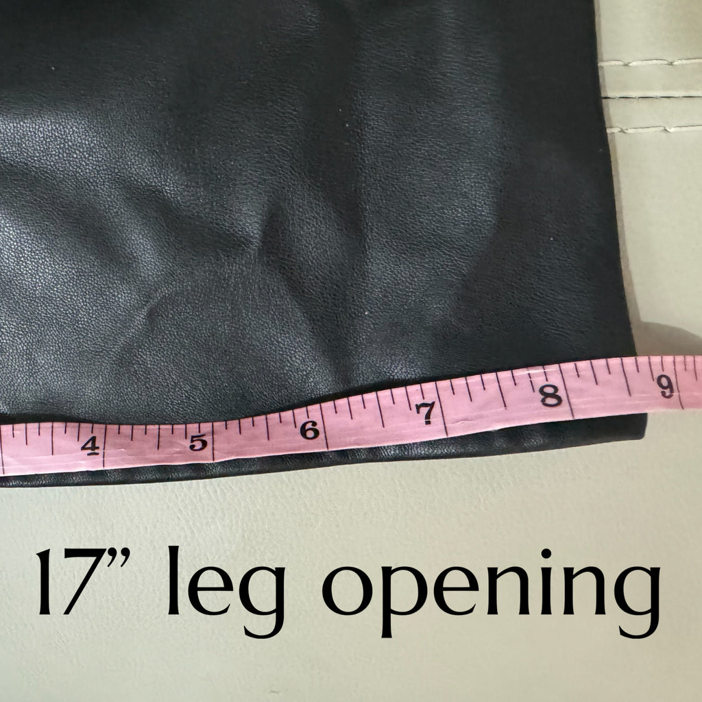 Ann Taylor LOFT Vegan Leather Pants Straight Leg High Rise Black NWT Women Sz 16