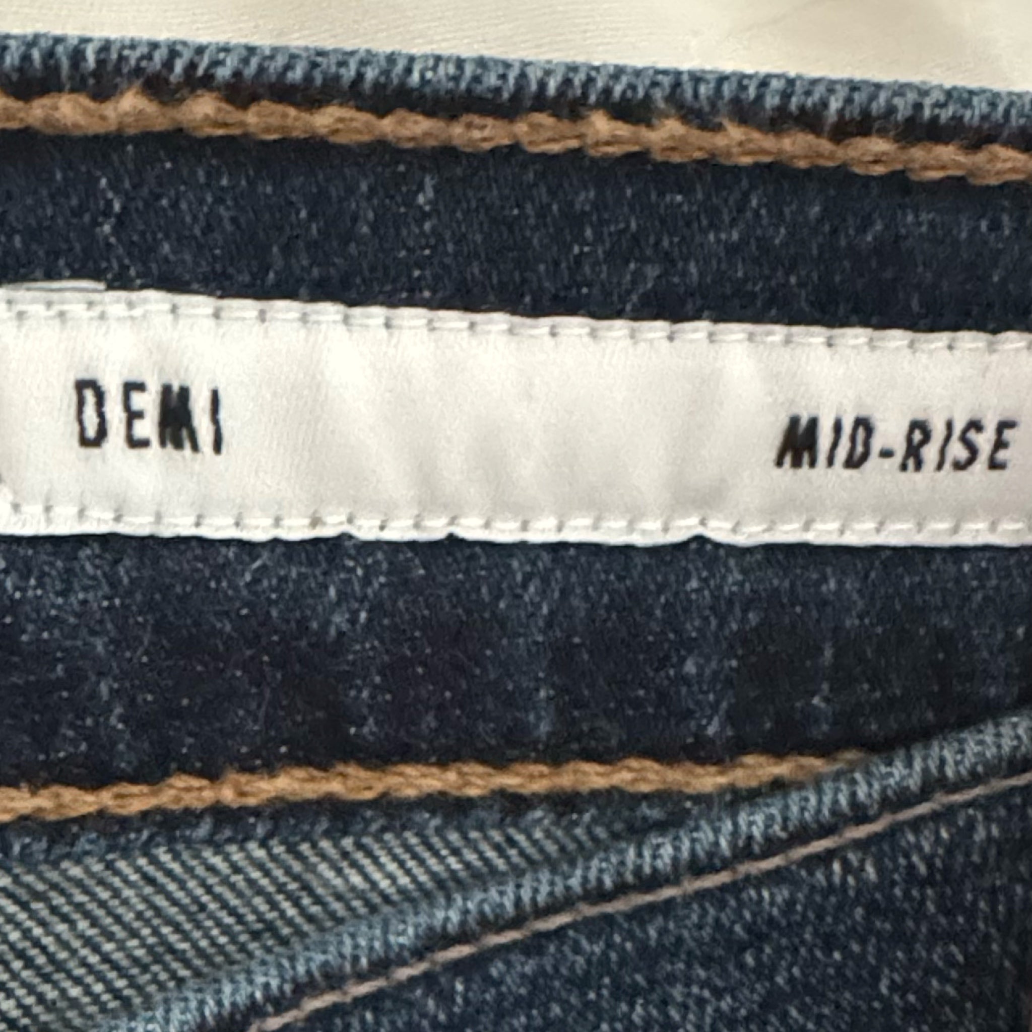 Edwin Demi Slim Straight Jean Womens Sz 28 Mid Rise Tempest Dark Denim MSRP $185