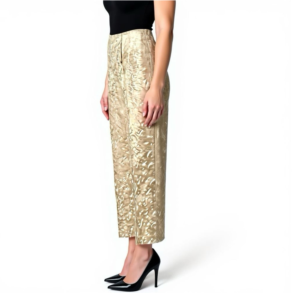 Vintage TALBOTS Petites 100% Silk Pant 28” High Rise Straight Sz 10 (fits 6/8)P