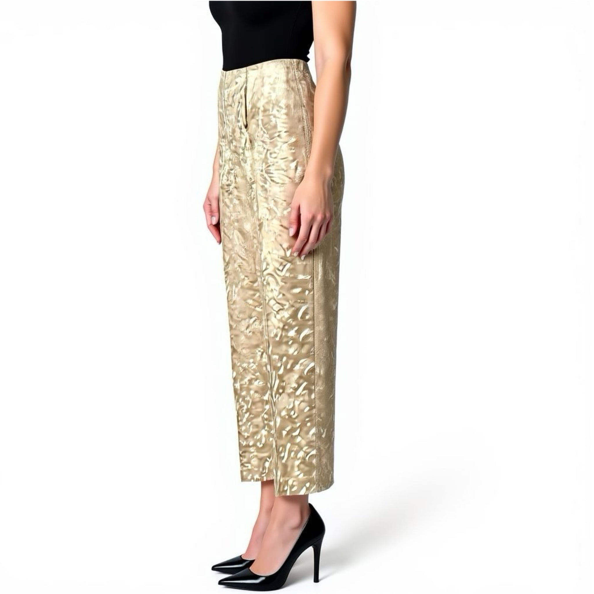 Vintage TALBOTS Petites 100% Silk Pant 28” High Rise Straight Sz 10 (fits 6/8)P