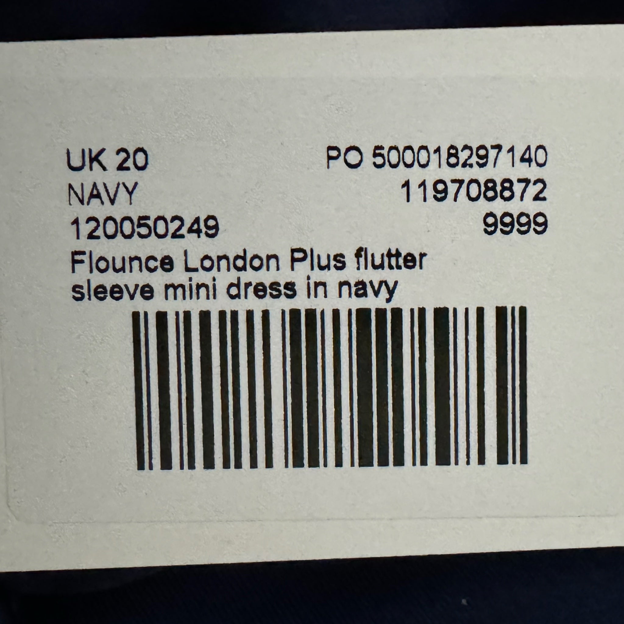 FLOUNCE LONDON Navy Satin Flutter Sleeve Mini Dress Short Sleeve V Neck Sz 16