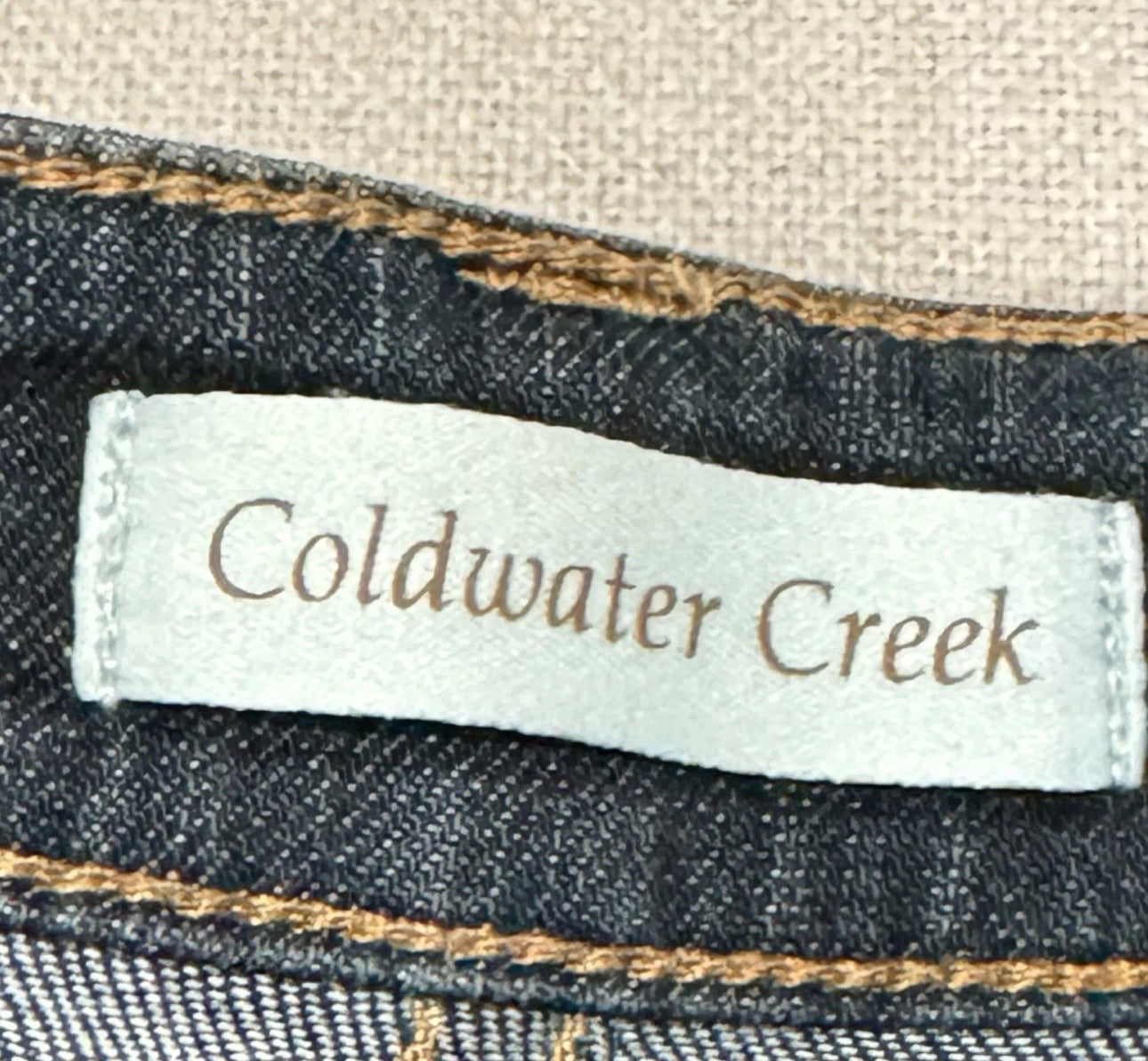 COLDWATER CREEK Womens Mid Rise Bootcut Jeans Dark Denim Pants Sz 14 Regular