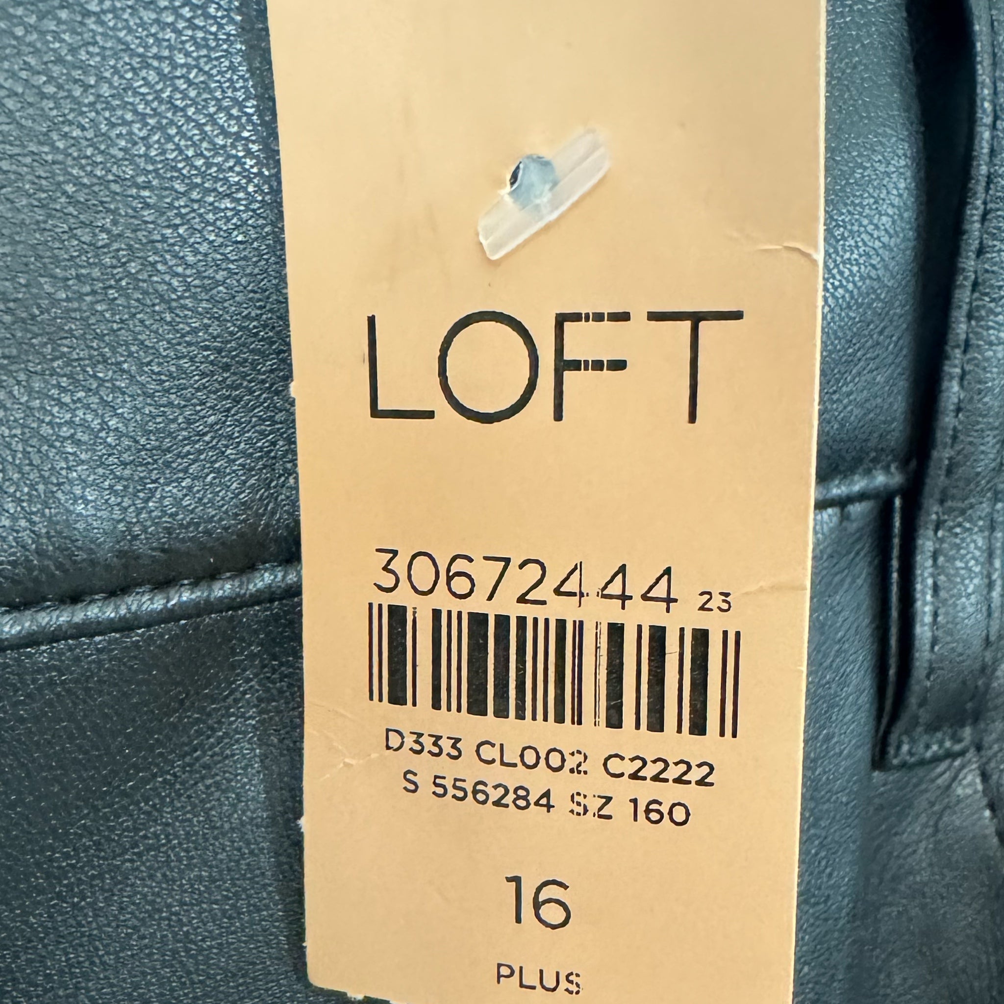 Ann Taylor LOFT Vegan Leather Pants Straight Leg High Rise Black NWT Women Sz 16