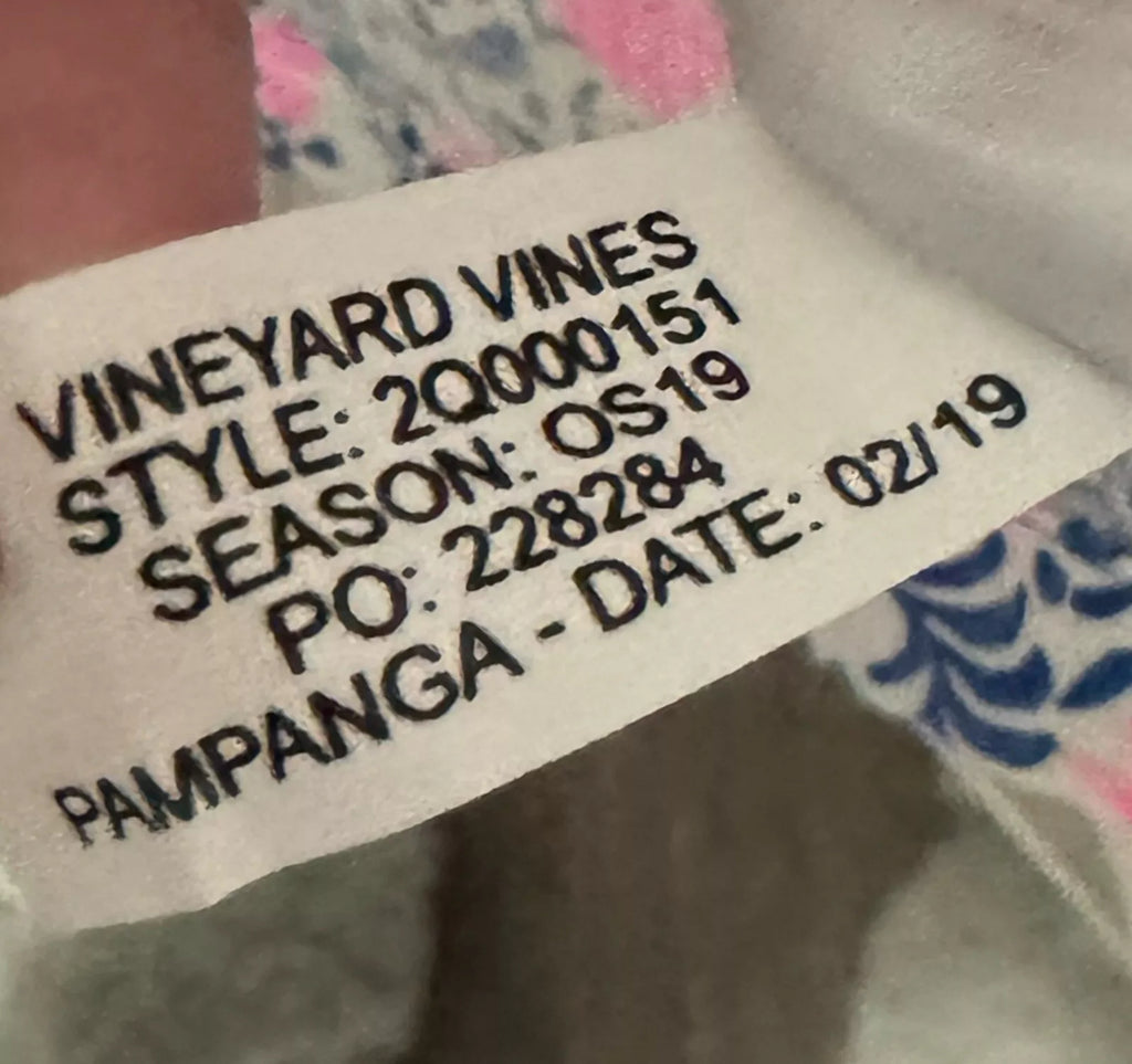 Vineyard Vines Linen Blend Floral Sea Life Off Shoulder Summer Mini Dress Sz M