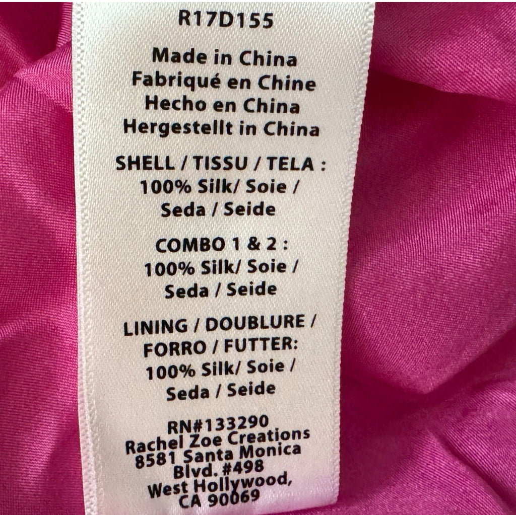 Rachel Zoe Designer Silk Boho Ruffle Lightweight Dress Long Sleeve Women’s Sz 2