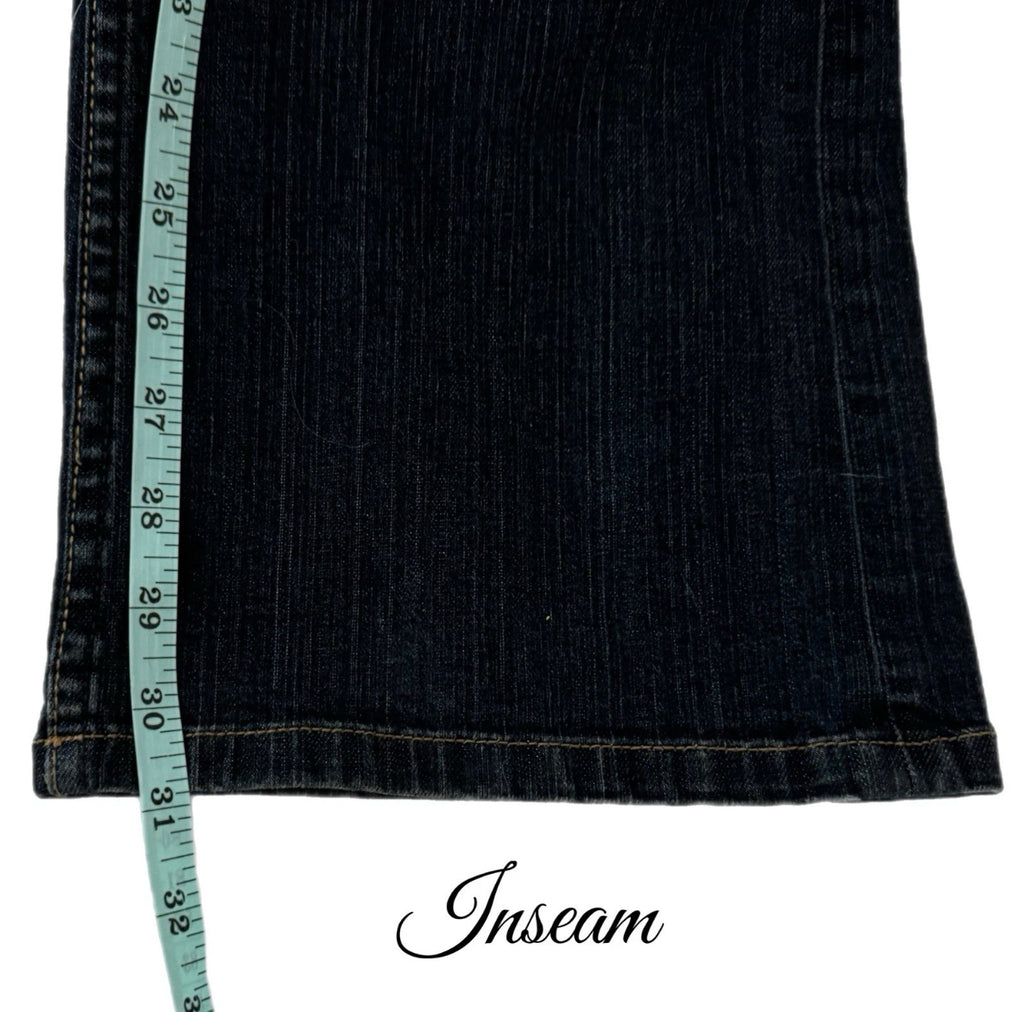 COLDWATER CREEK Womens Mid Rise Bootcut Jeans Dark Denim Pants Sz 14 Regular