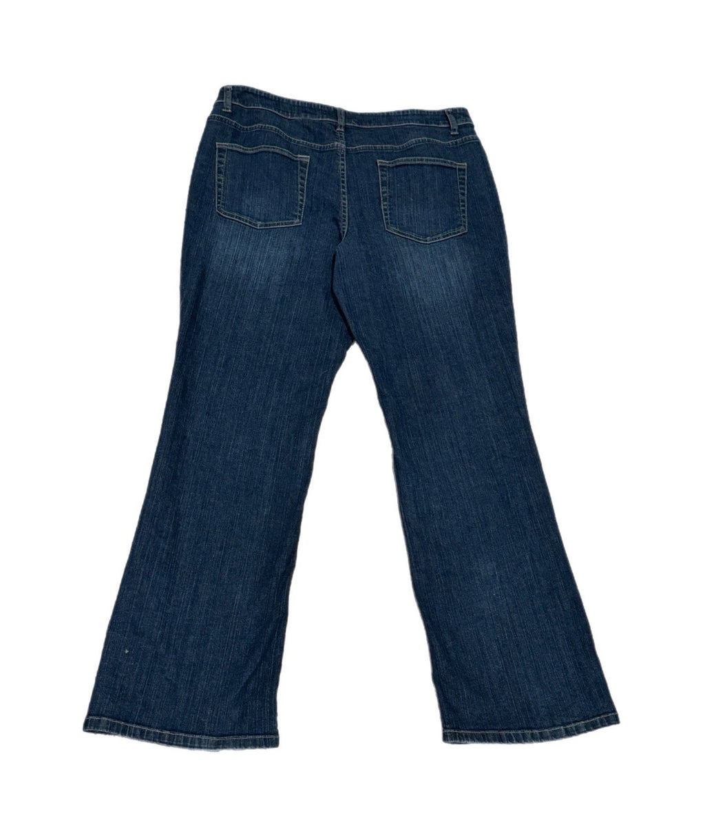 COLDWATER CREEK Womens Mid Rise Bootcut Jeans Dark Denim Pants Sz 14 Regular