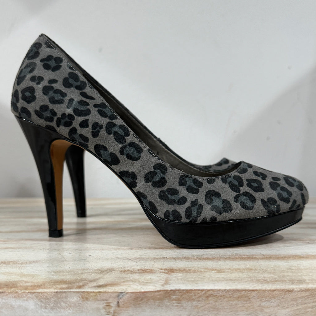 Circa Joan & David Leopard Print Genuine Leather Platform Heels Women’s Sz 6